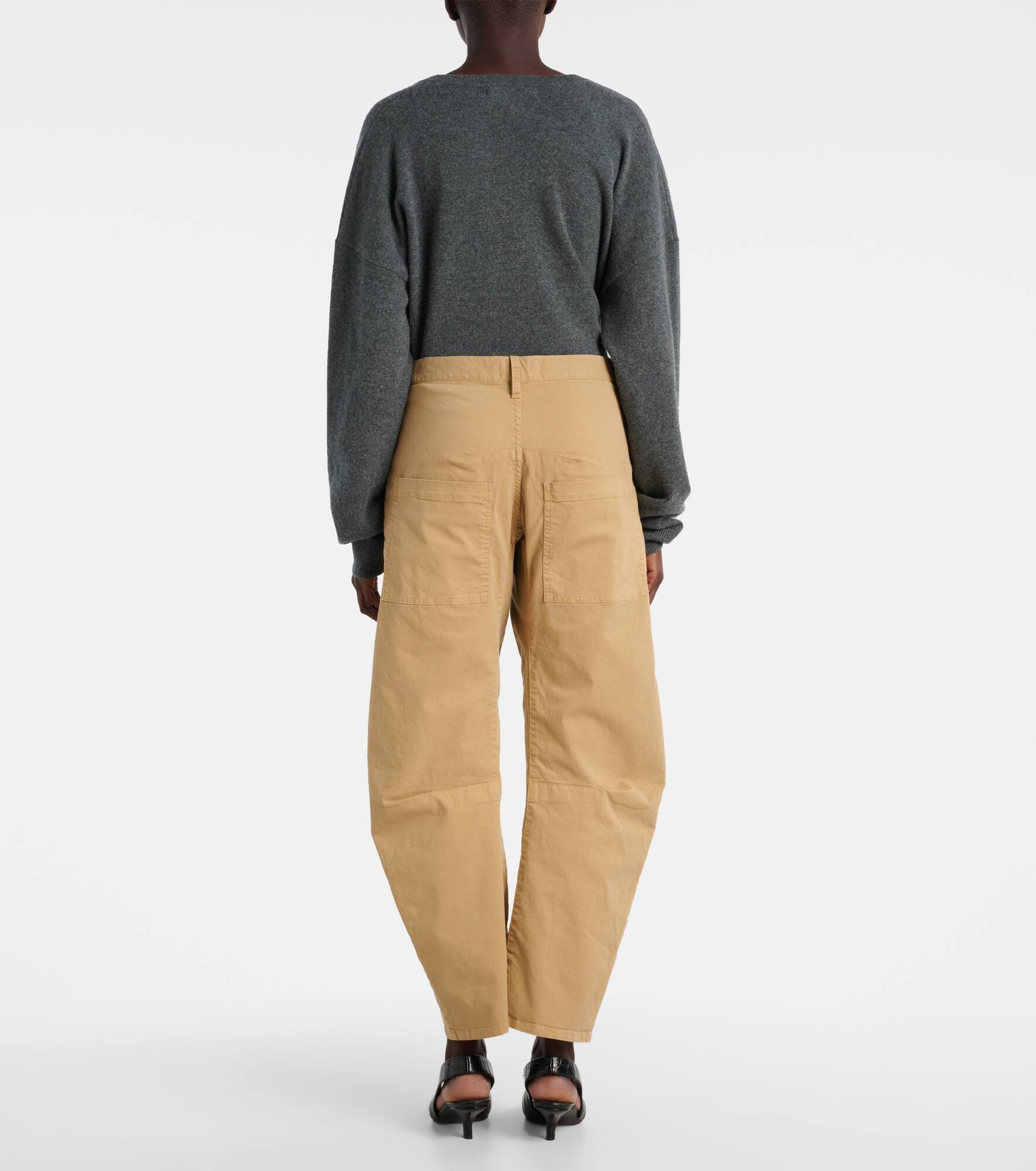 Shon barrel-leg cotton chino pants - 3