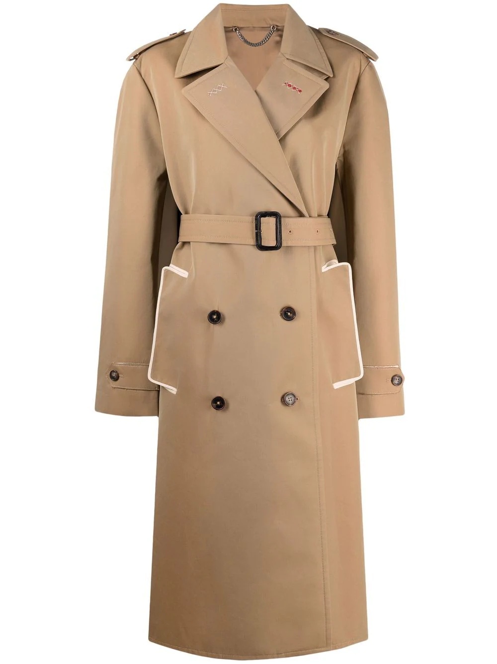 double-breasted trench coat - 1