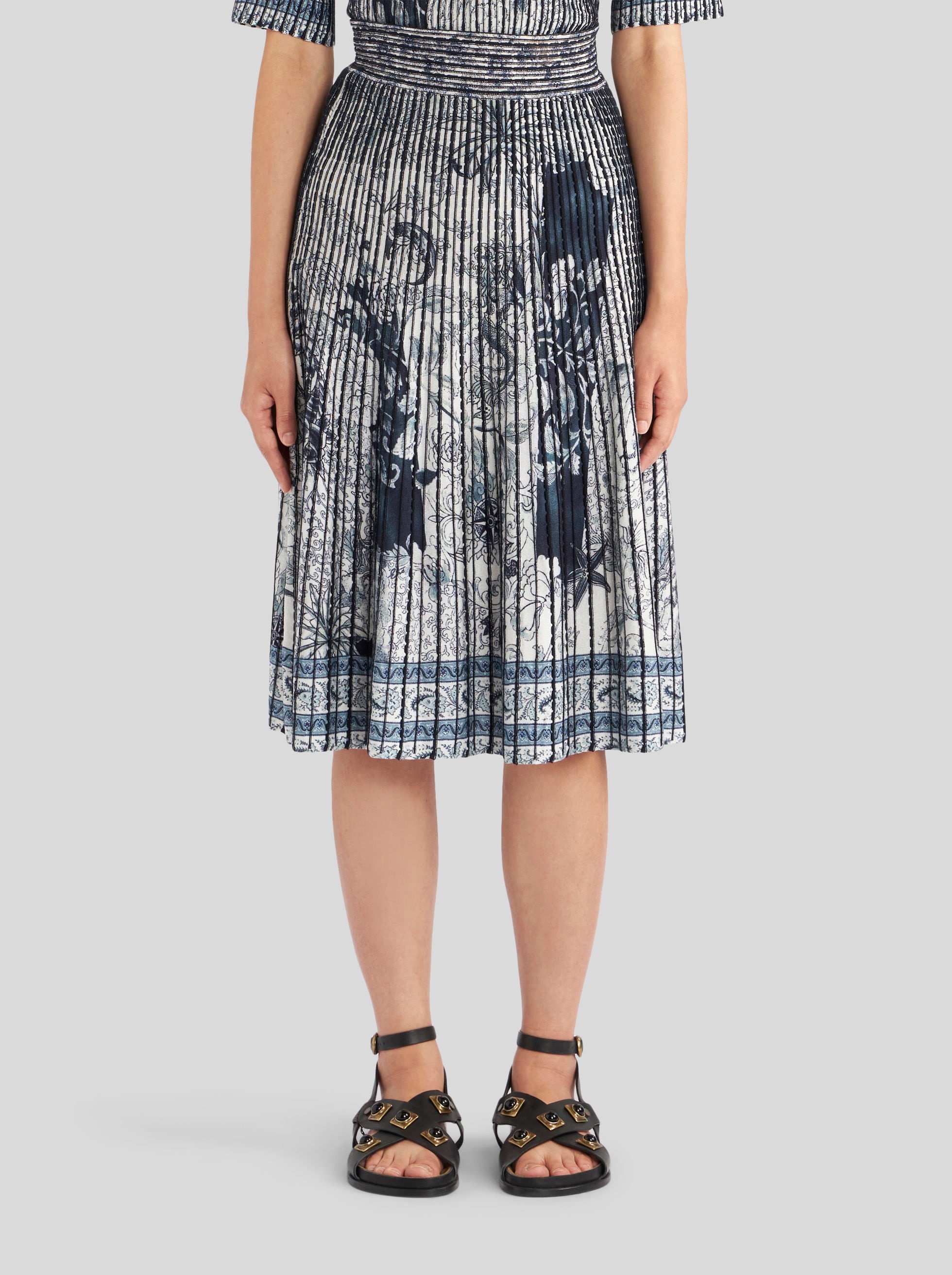 FLARED JERSEY SKIRT WITH PRINT - 2