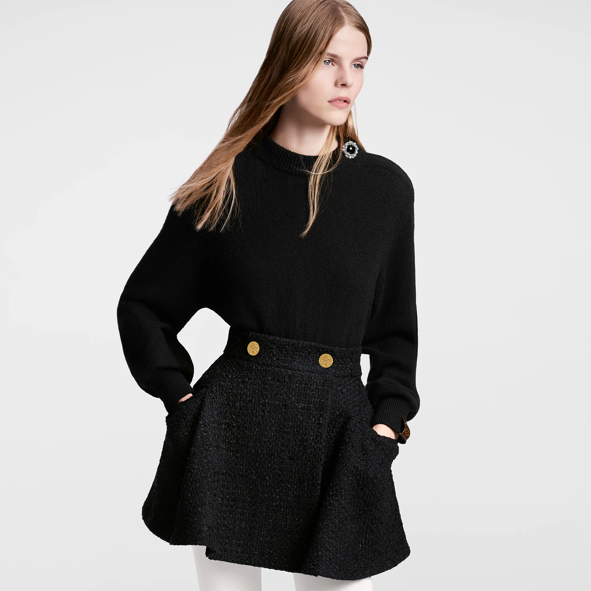 Jewel Button Pullover - 5