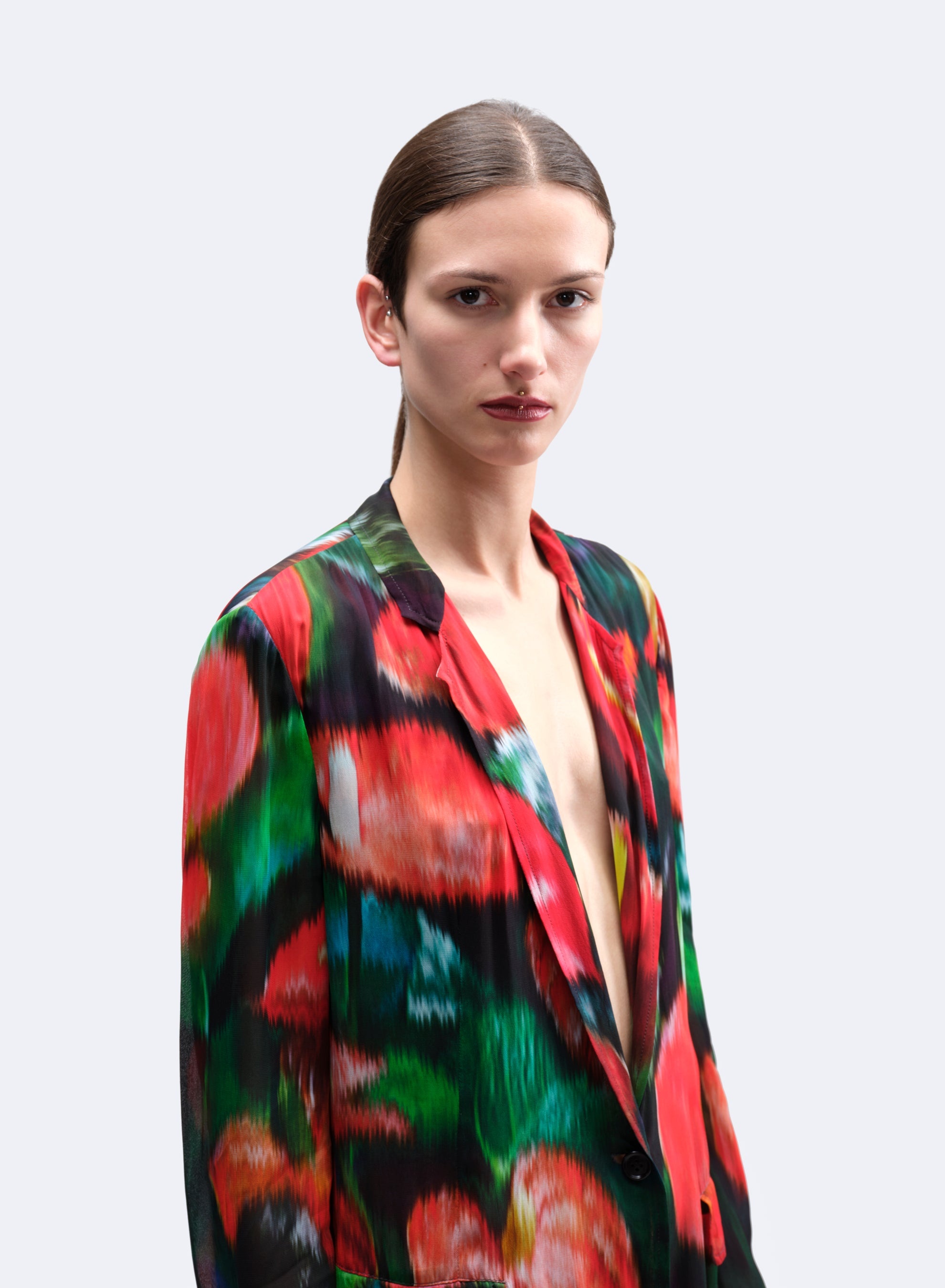 PRINTED LONG BLAZER - 5
