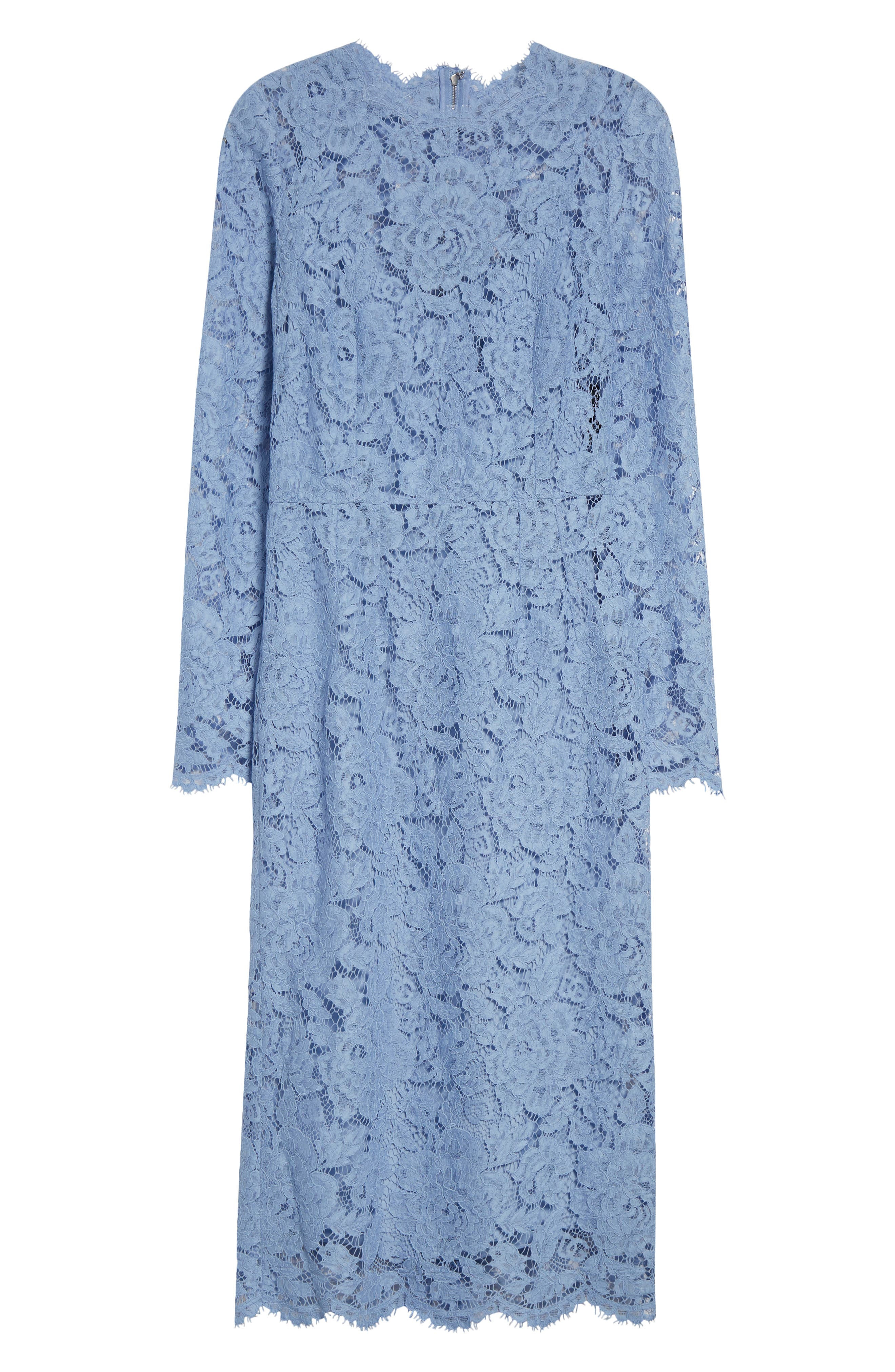 Dolce&Gabbana Long Sleeve Cordonetto Lace Sheath Dress in F3981 Glicine Viola Chiari at Nordstrom - 5