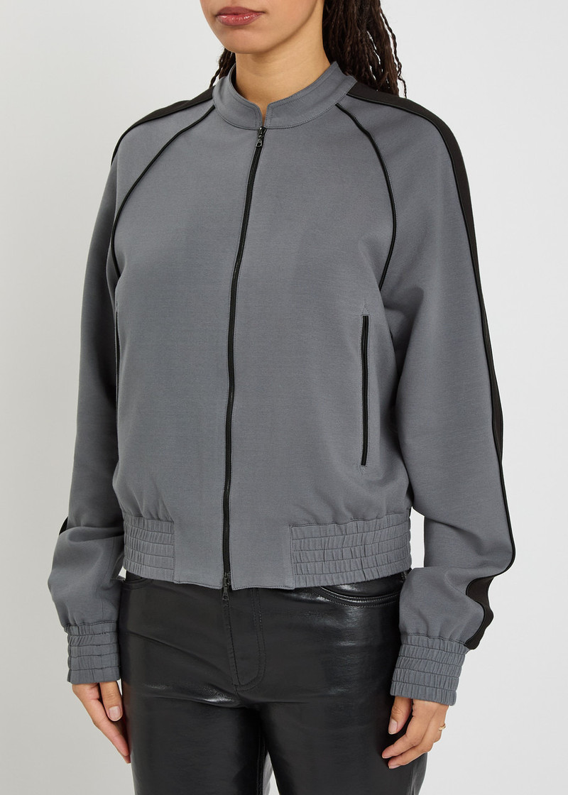 AARON ESH Aaron Esh Panelled Jersey Varsity Jacket outlook