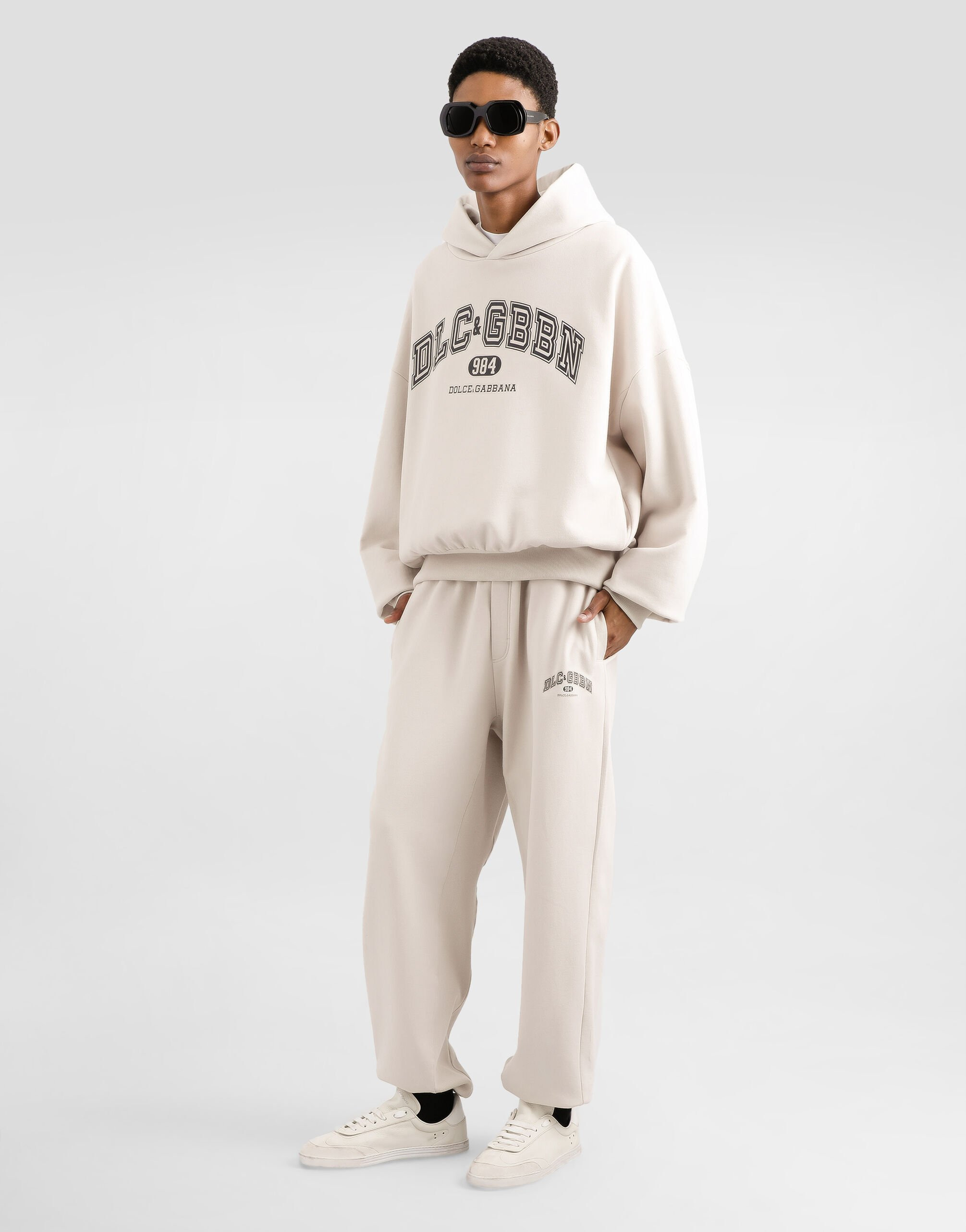 Jersey hoodie with print - 2