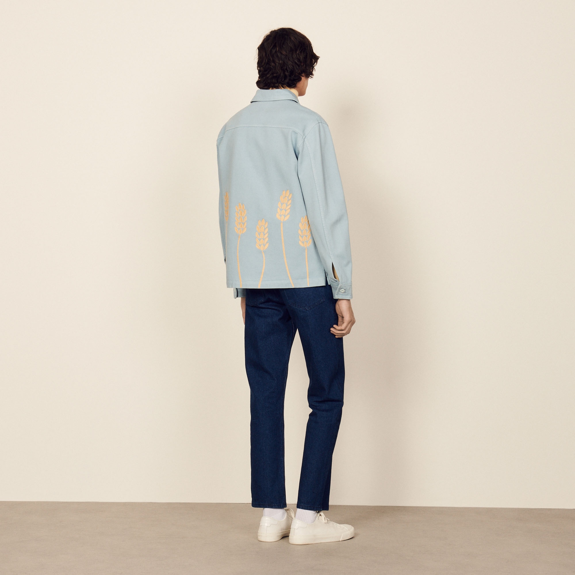 Embroidered cotton jacket - 3