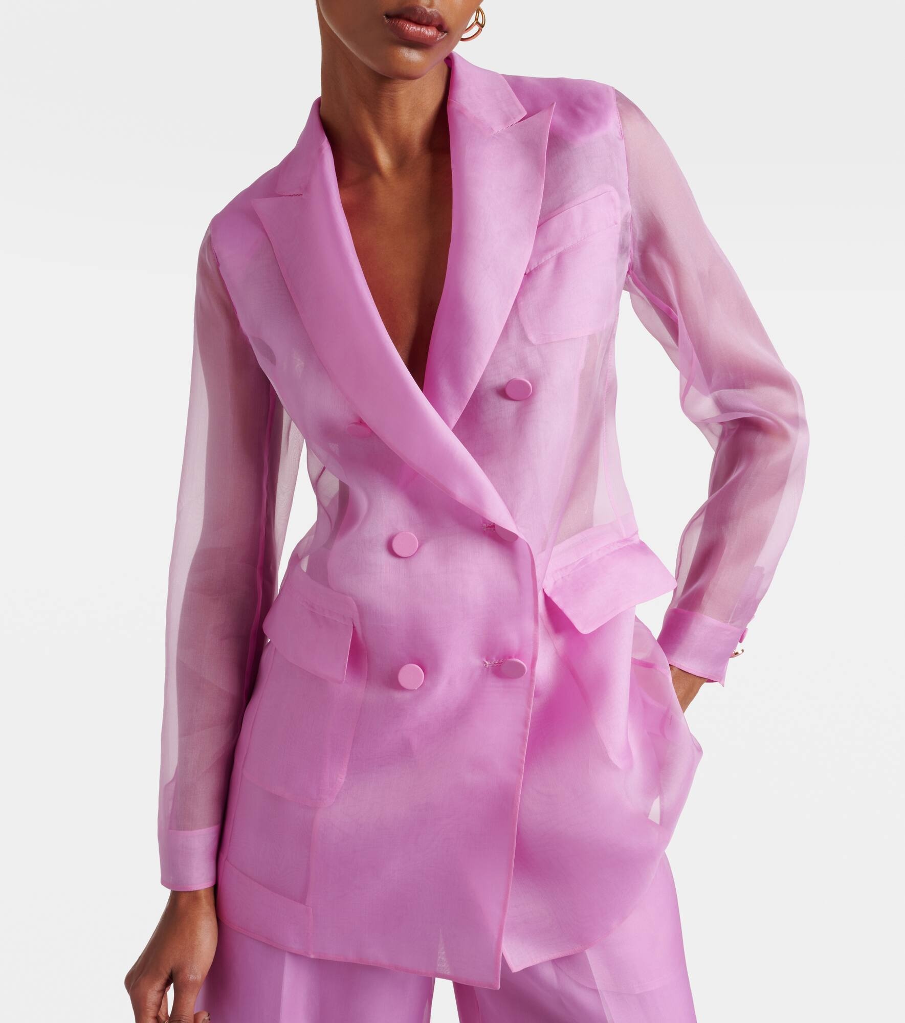 Negrar silk organza blazer - 6
