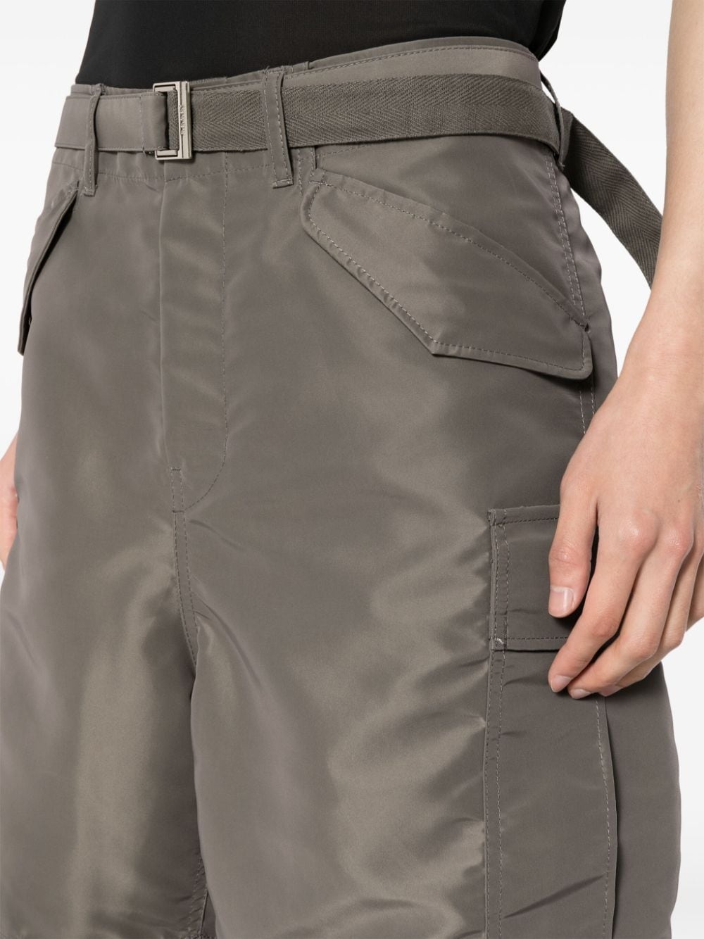 belted cargo shorts - 5