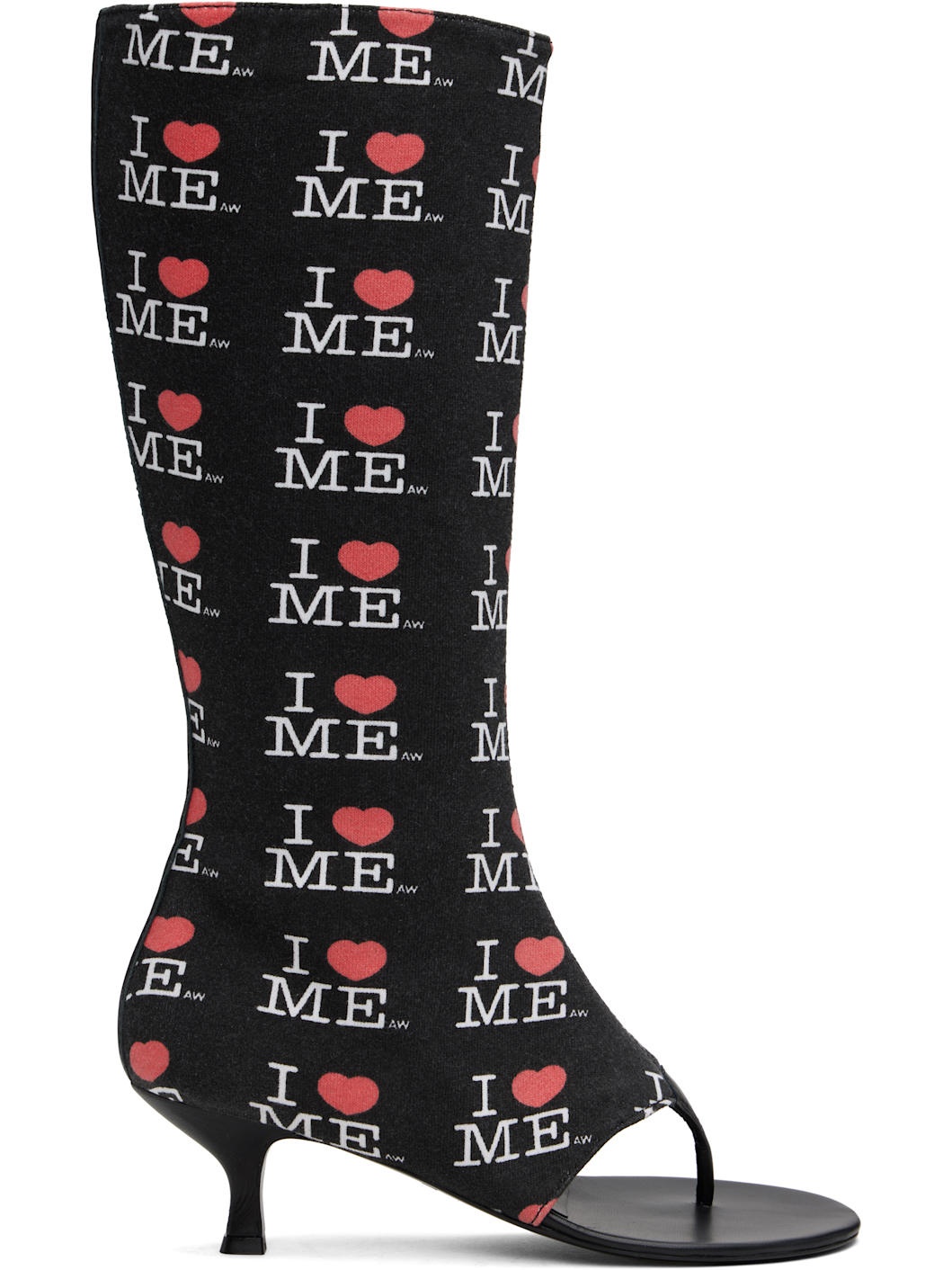 Black 'I Heart Me' Heels - 1