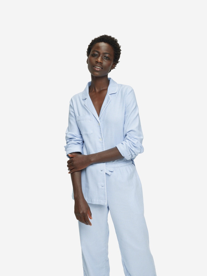 Women's Pyjamas Kelburn 23 Brushed Cotton Blue - 3