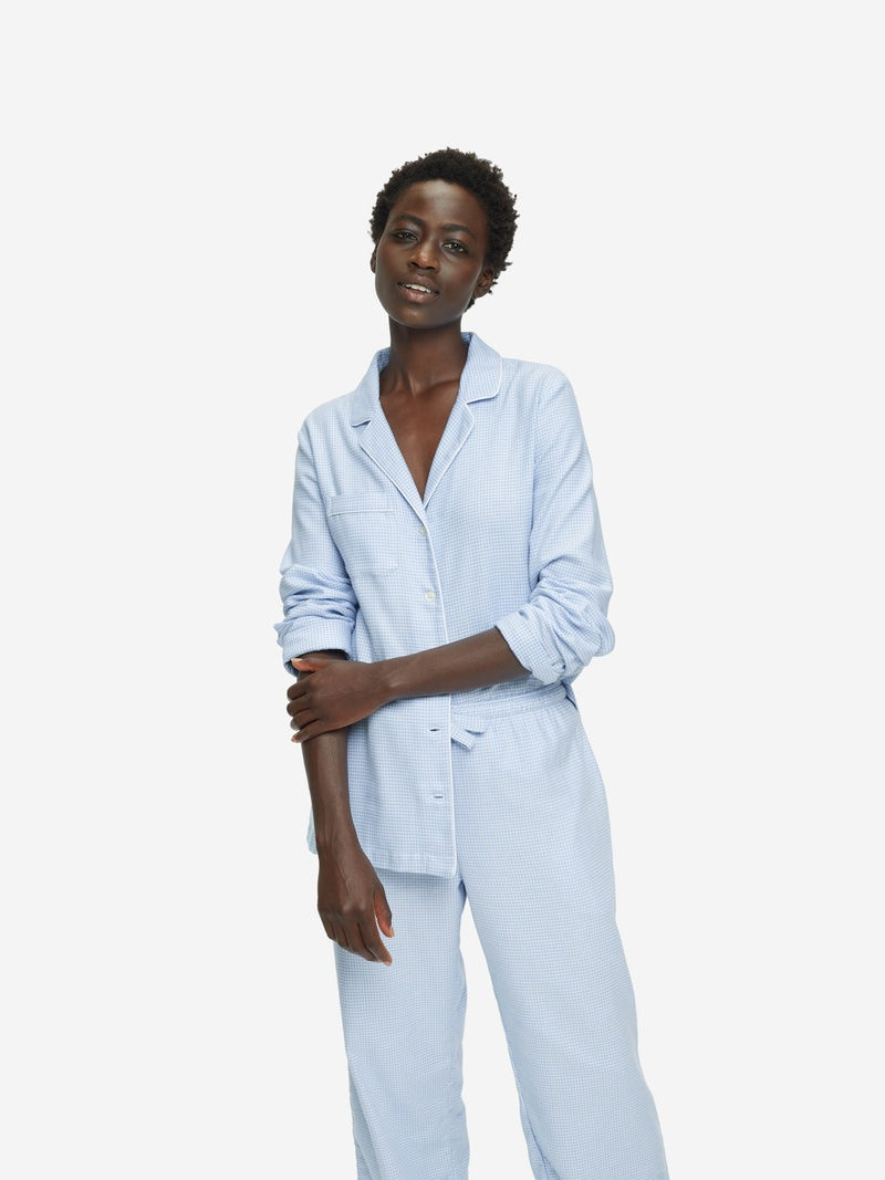 Women's Pyjamas Kelburn 23 Brushed Cotton Blue 3
