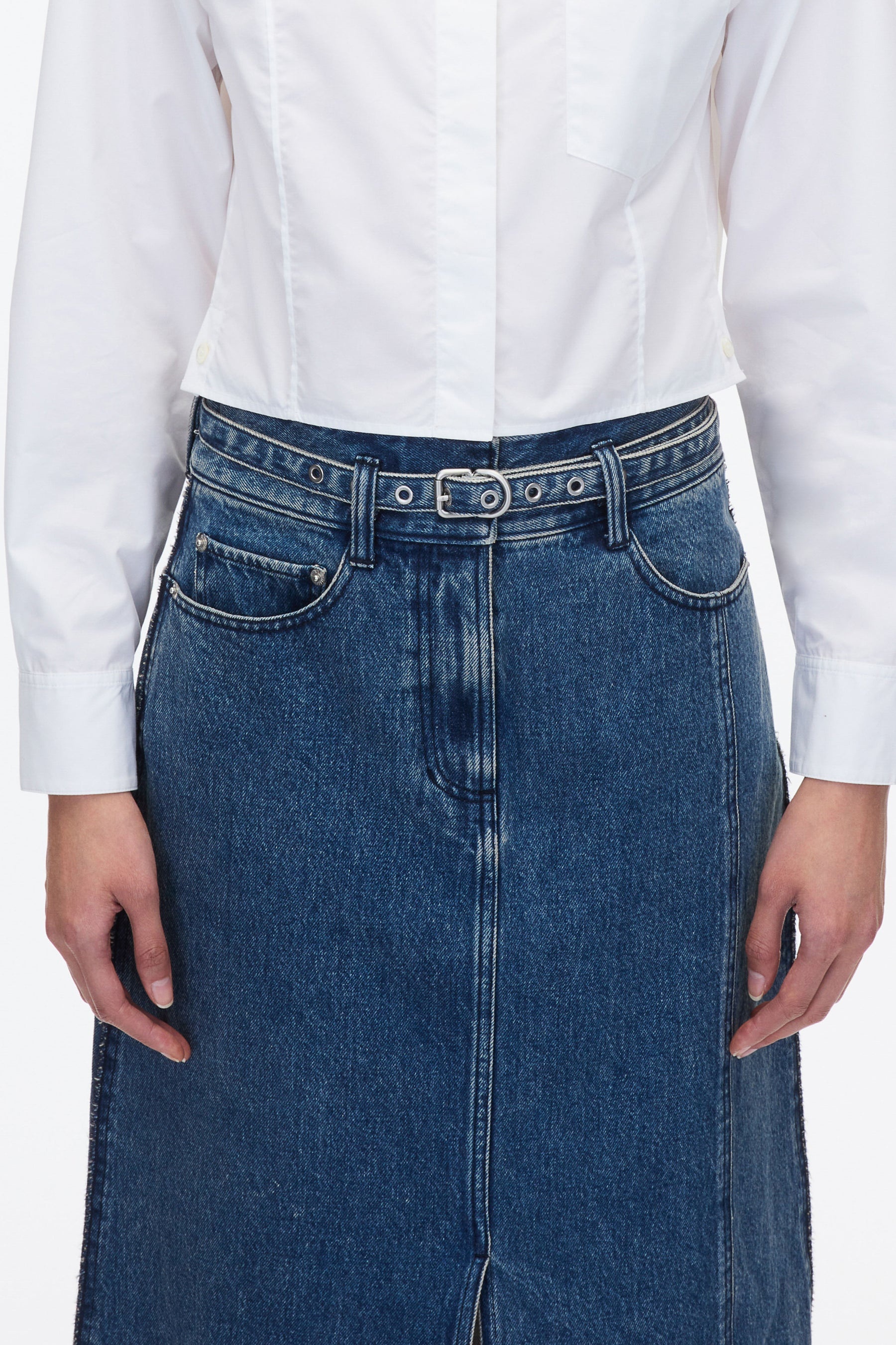 Denim A-Line Skirt - 5