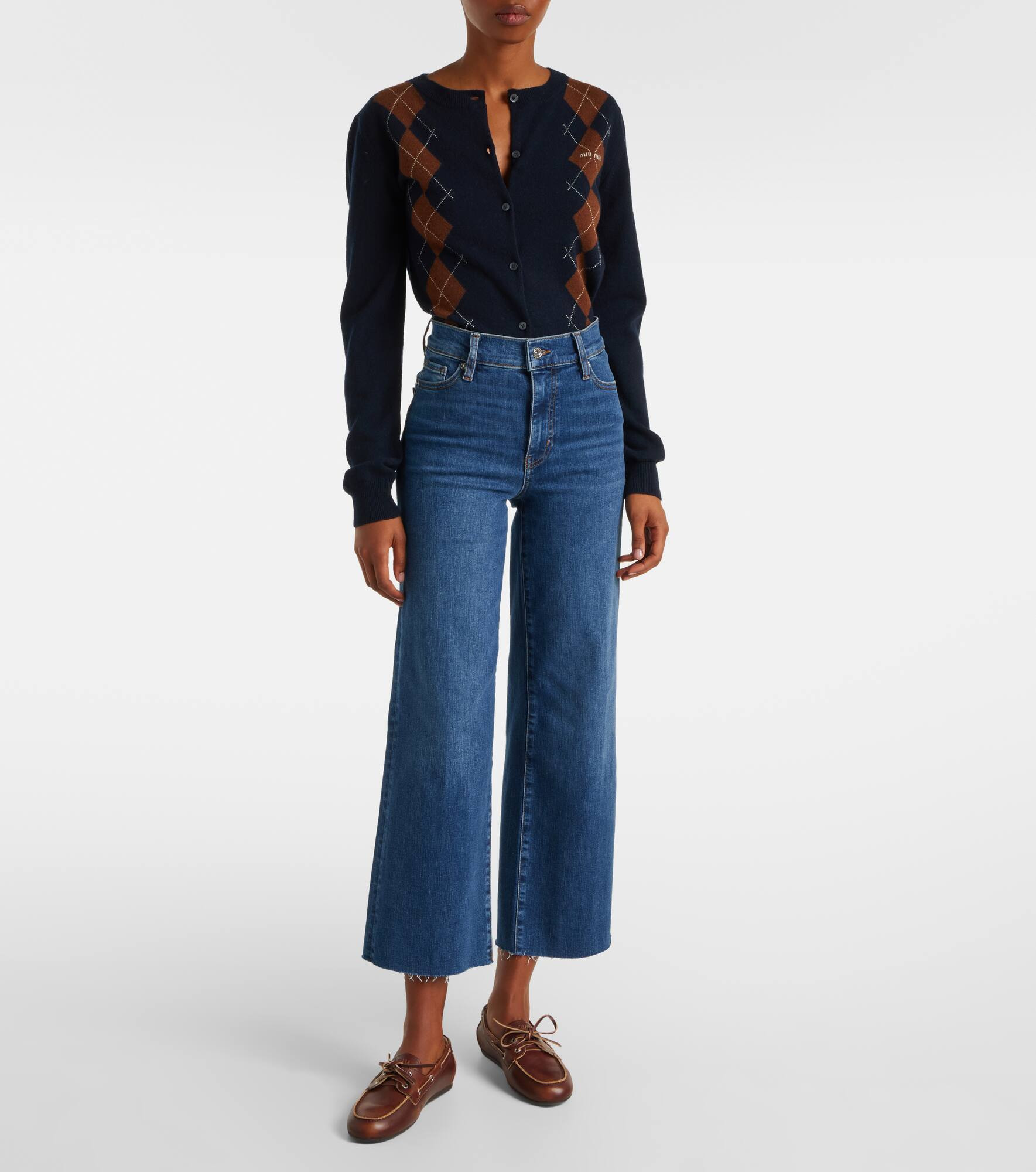 Le Slim Palazzo Crop wide-leg jeans - 7