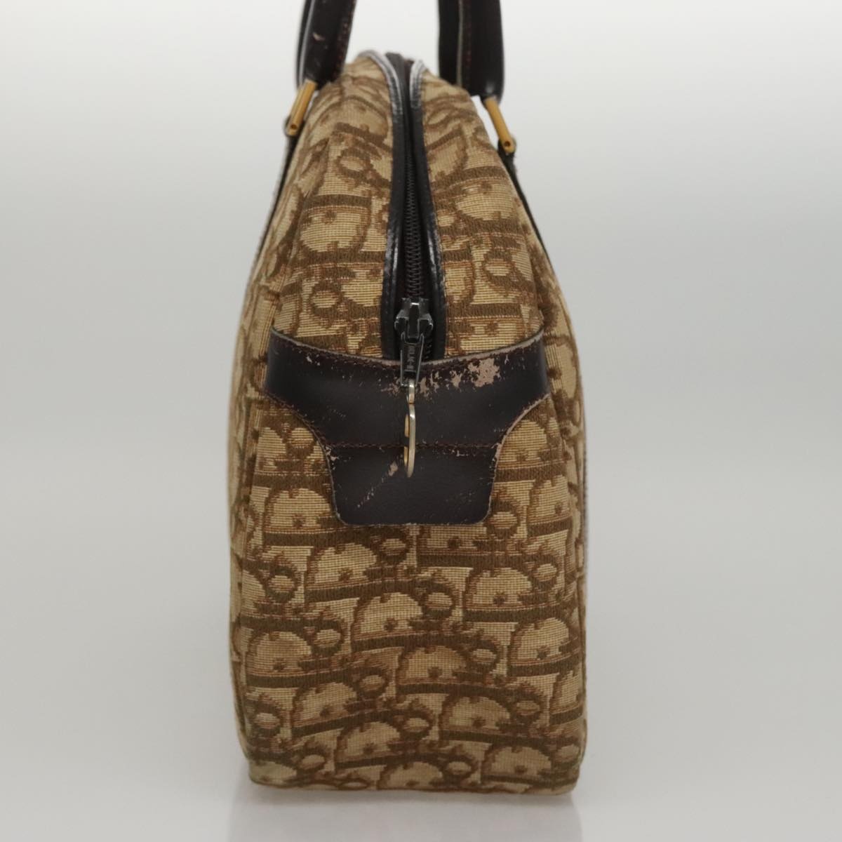 DIOR Trotter Canvas Hand Bag Brown - 4