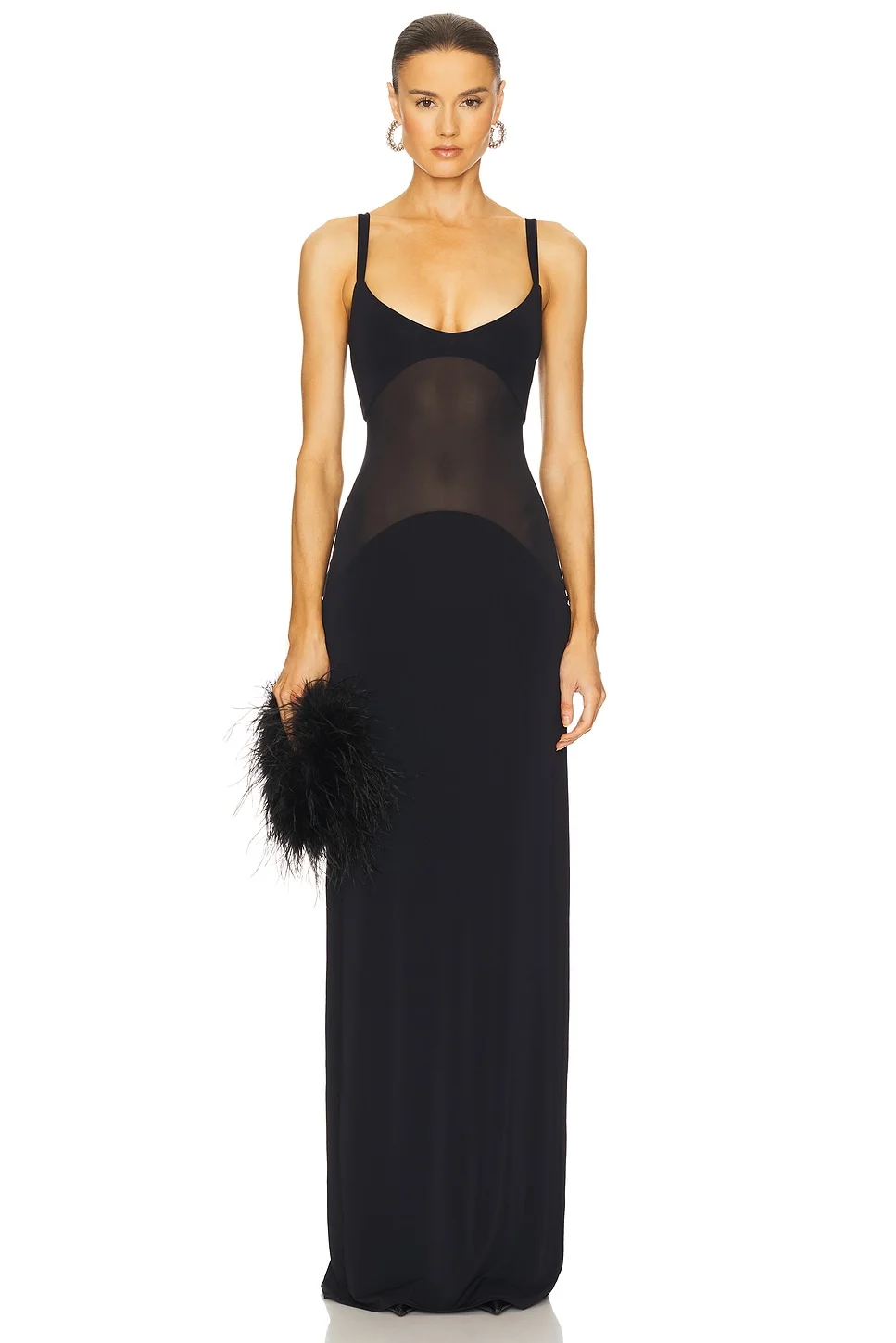 Sheer Knit Curve Maxi Dress - 1