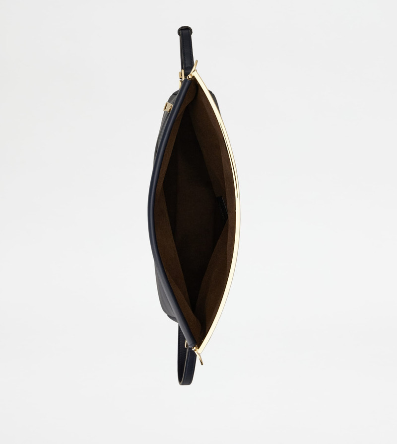 TOD'S MAGENTA BAG FLAP BAG IN LEATHER SMALL - BLUE 5