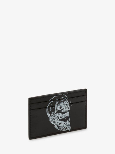 Alexander McQueen Skull In Hand Card Holder in Black/white outlook