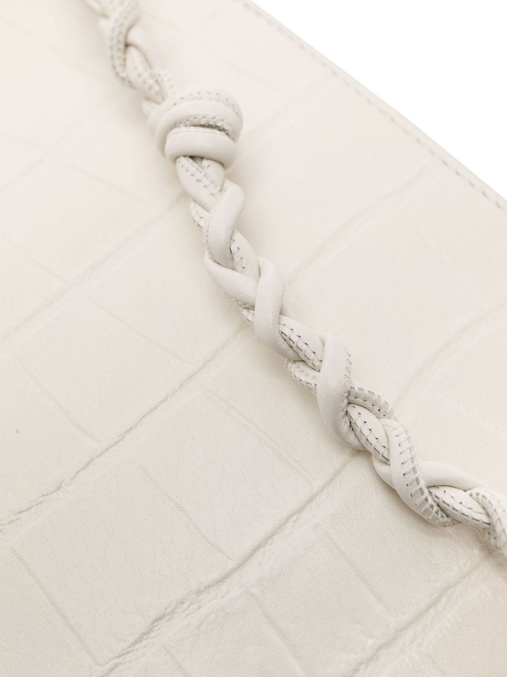 crocodile-effect leather satchel bag - 4