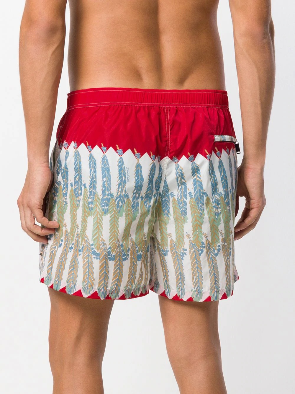 feather print swim shorts - 3