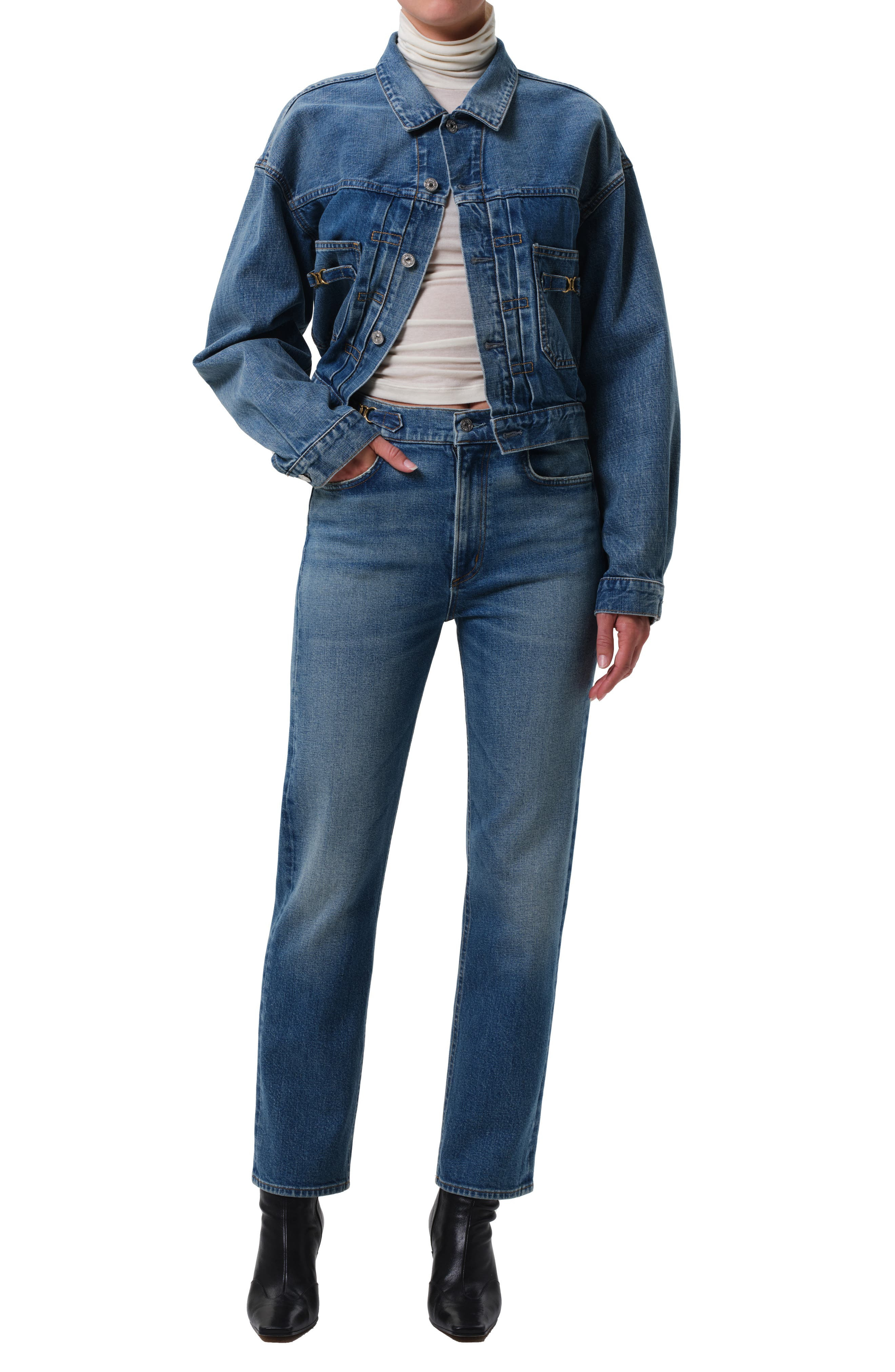 Citizens of Humanity Horsebit Denim Jacket in Sweetzer at Nordstrom - 5