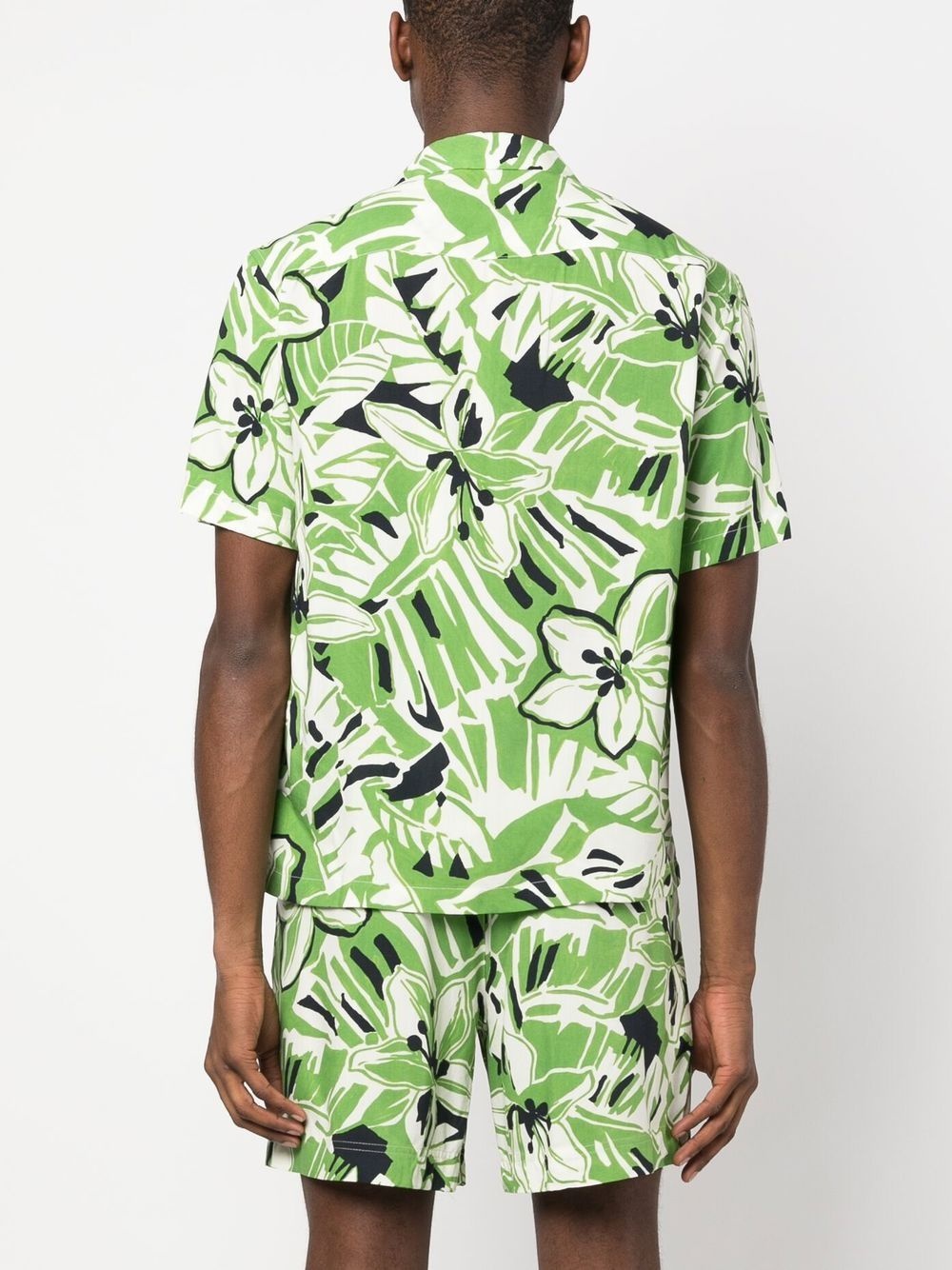 floral-print short-sleeved shirt - 4