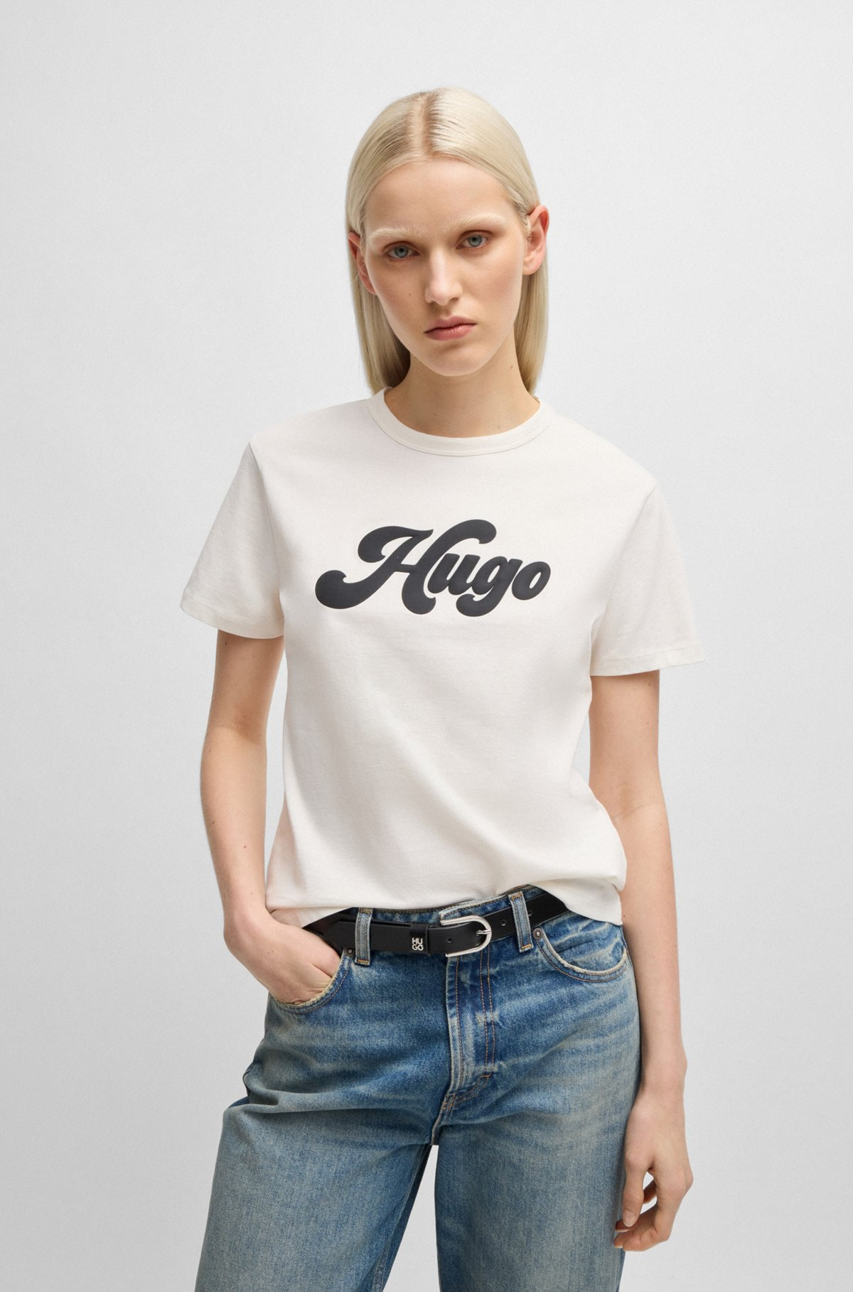 COTTON-JERSEY T-SHIRT WITH RETRO LOGO - 2