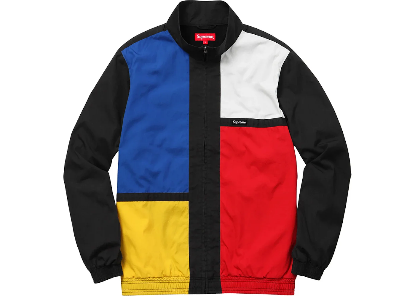 Supreme Color Blocked Track Jacket Black - 1