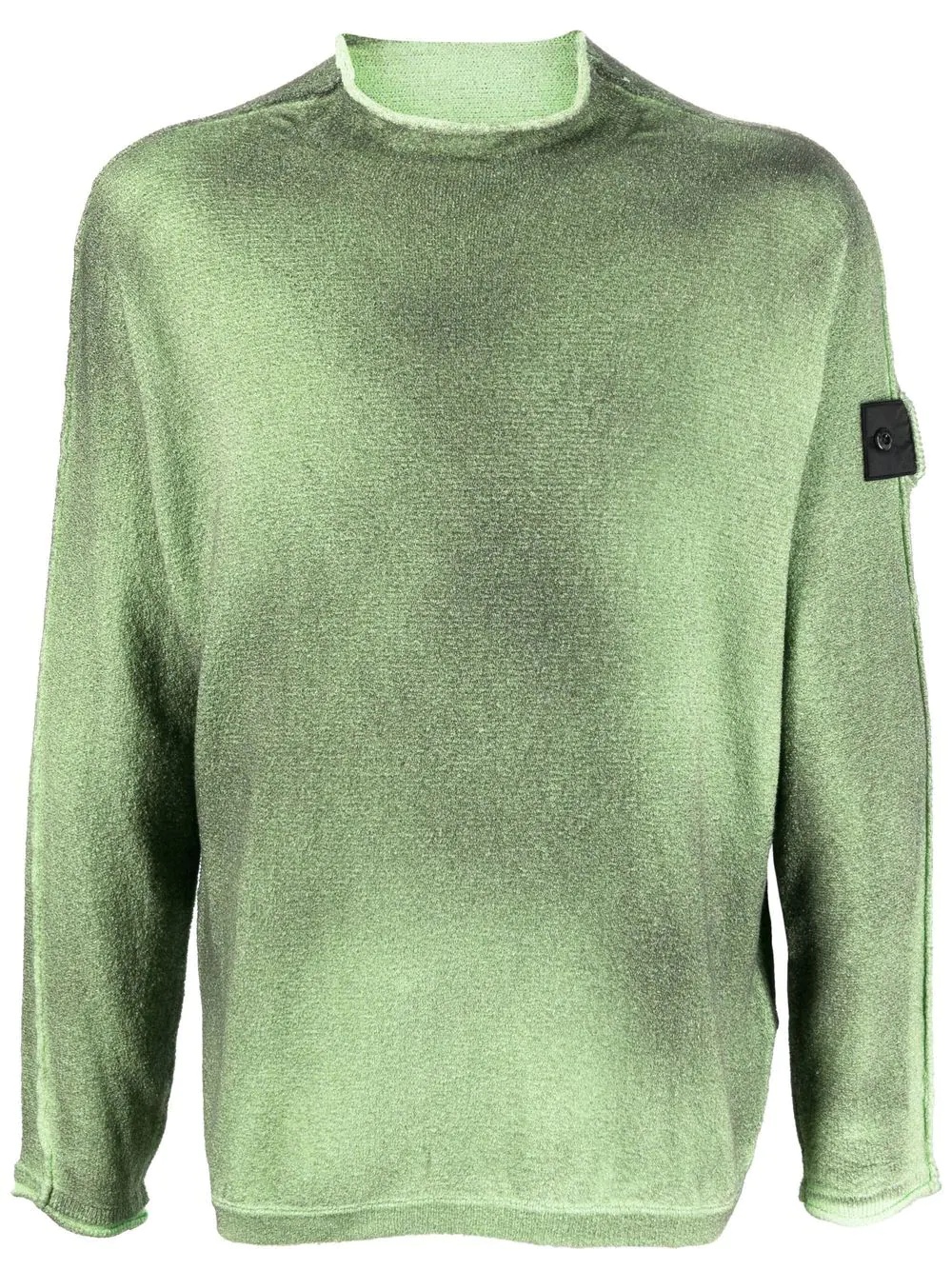 raw-edge roll neck fleece - 1