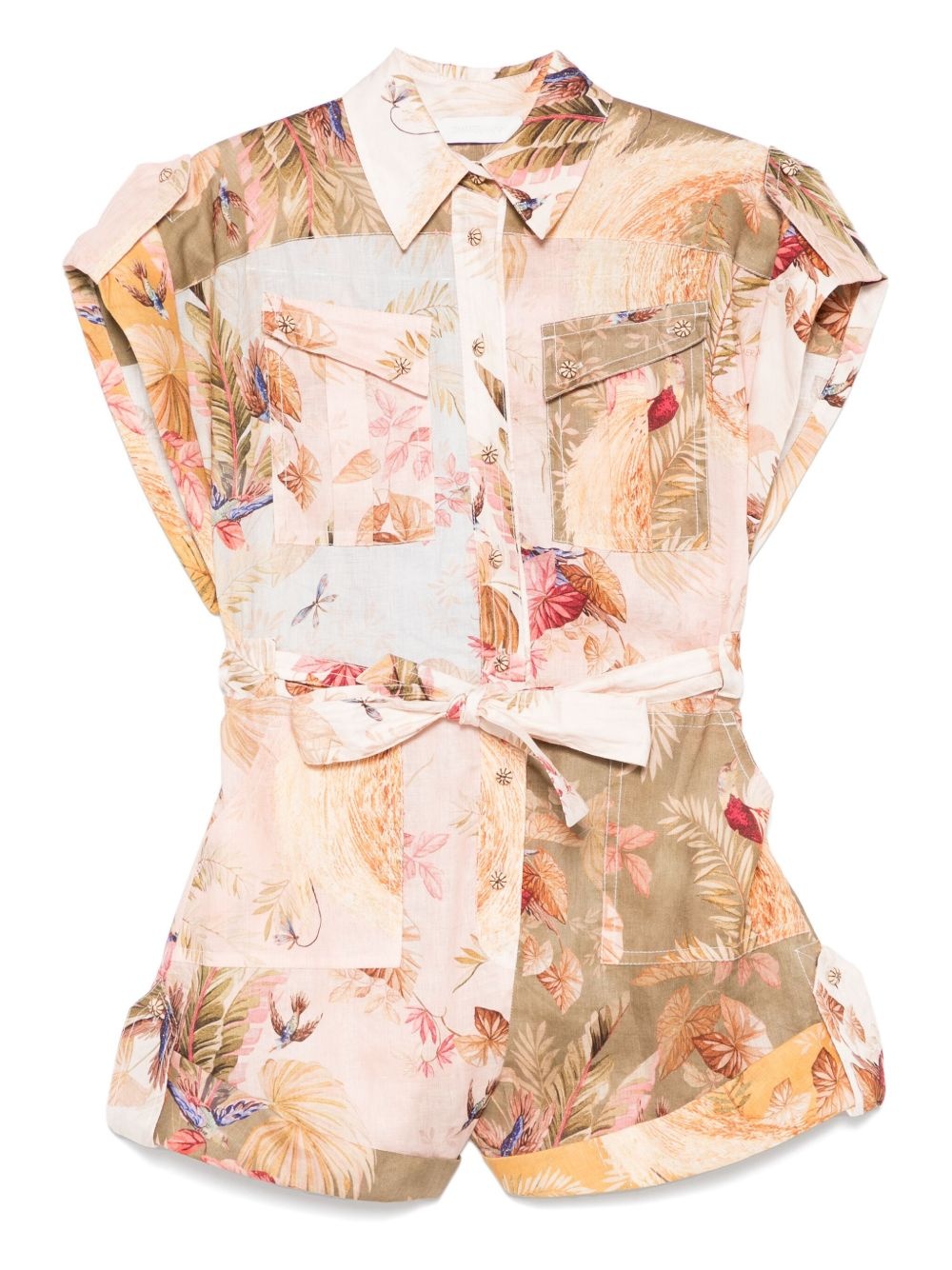 Zimmermann Women Ascension Linen Playsuit - 1