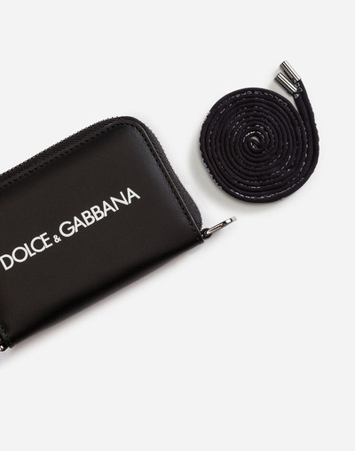 Dolce & Gabbana Mini zip-around calfskin wallet with logo print outlook