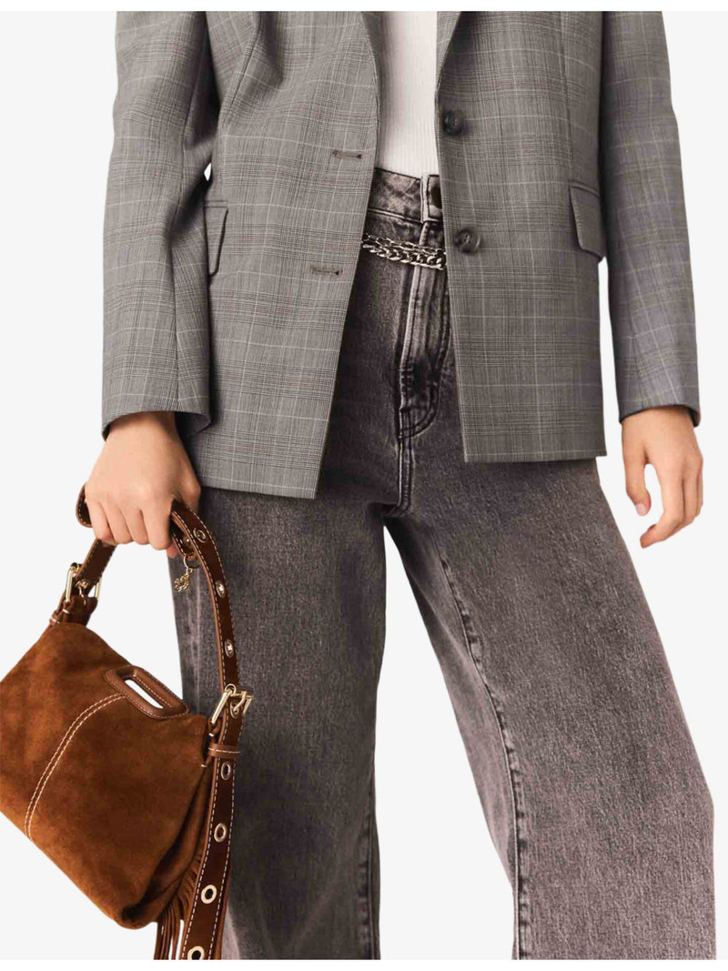 maje Miss M Mini Suede Shoulder Bag outlook