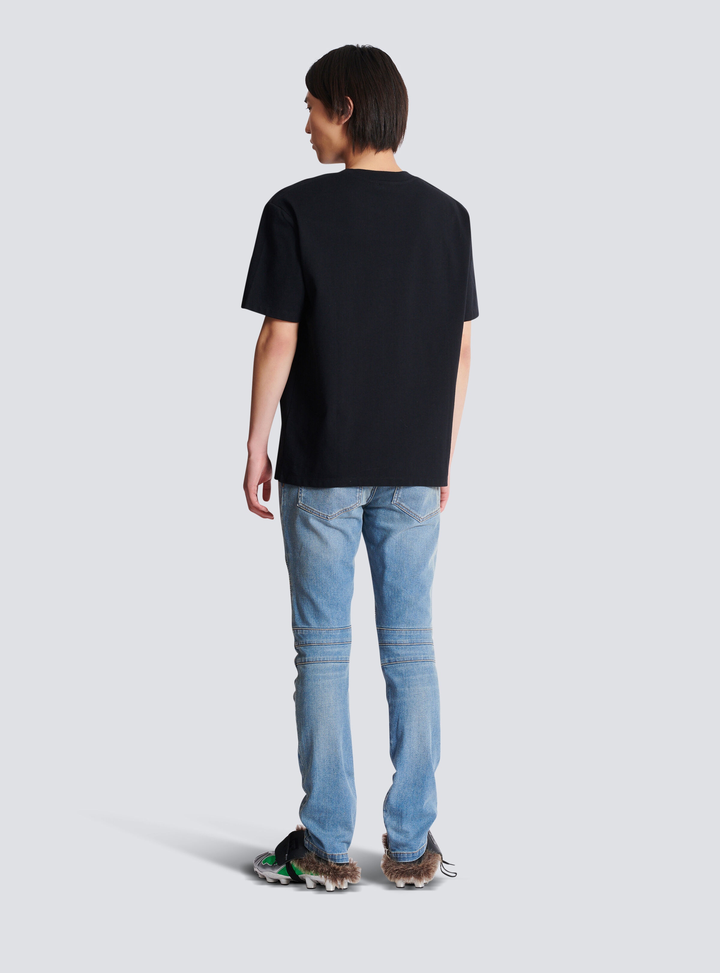 Balmain Lettre flocked T-shirt - 4