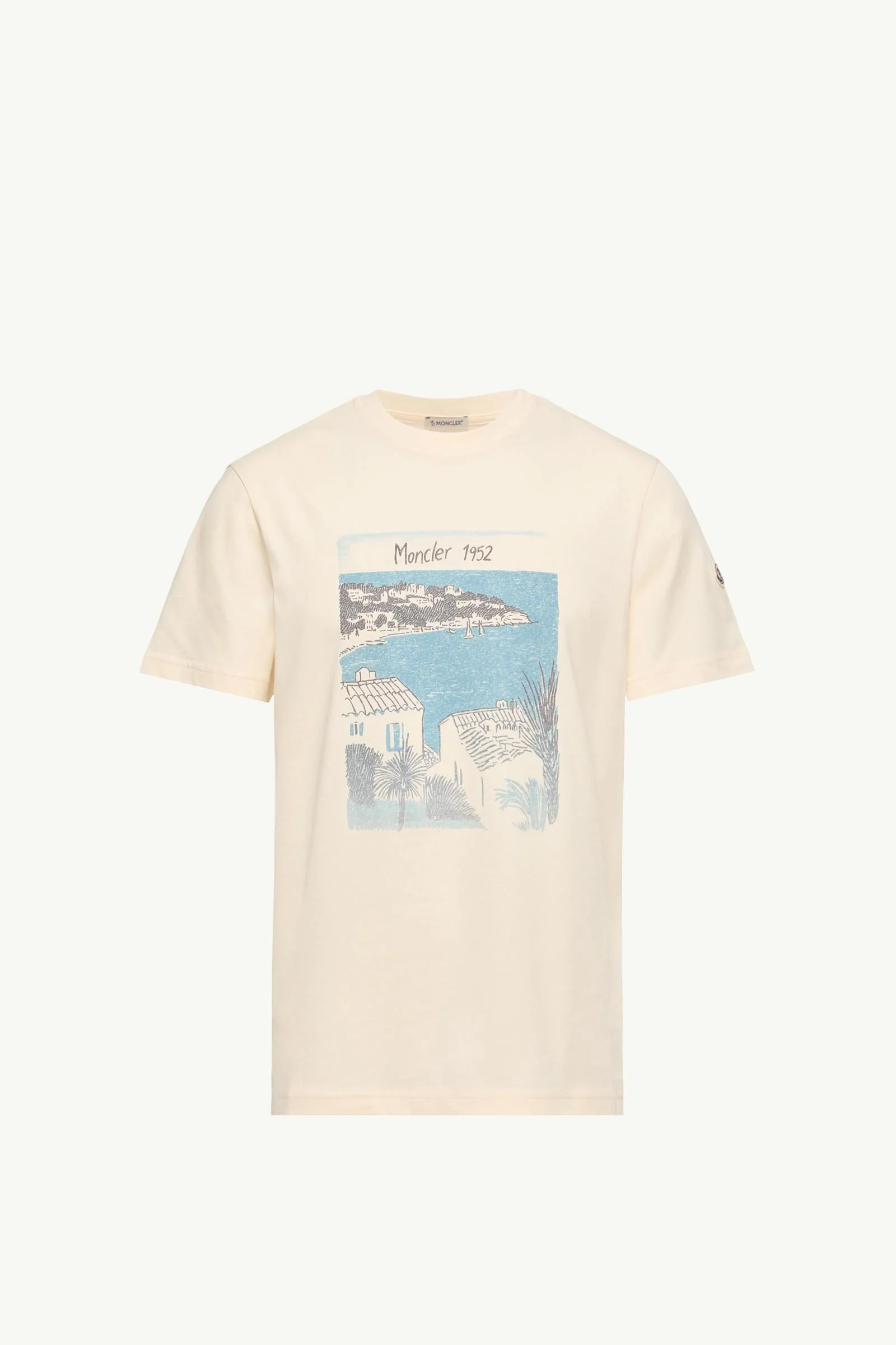 Seaside Print Cotton T-Shirt - 1