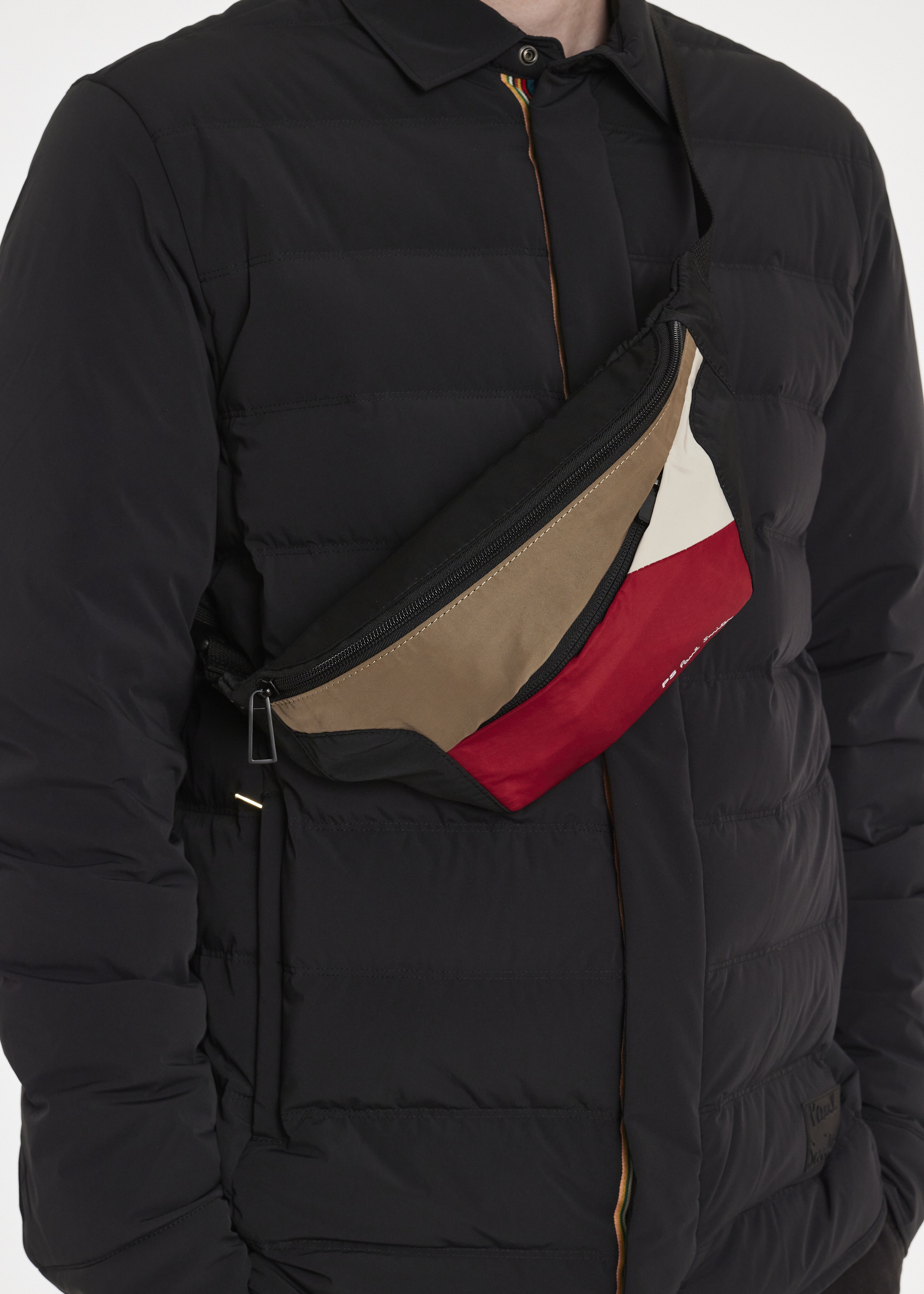 Black 'Colour Slash' Cross-Body Bag - 6