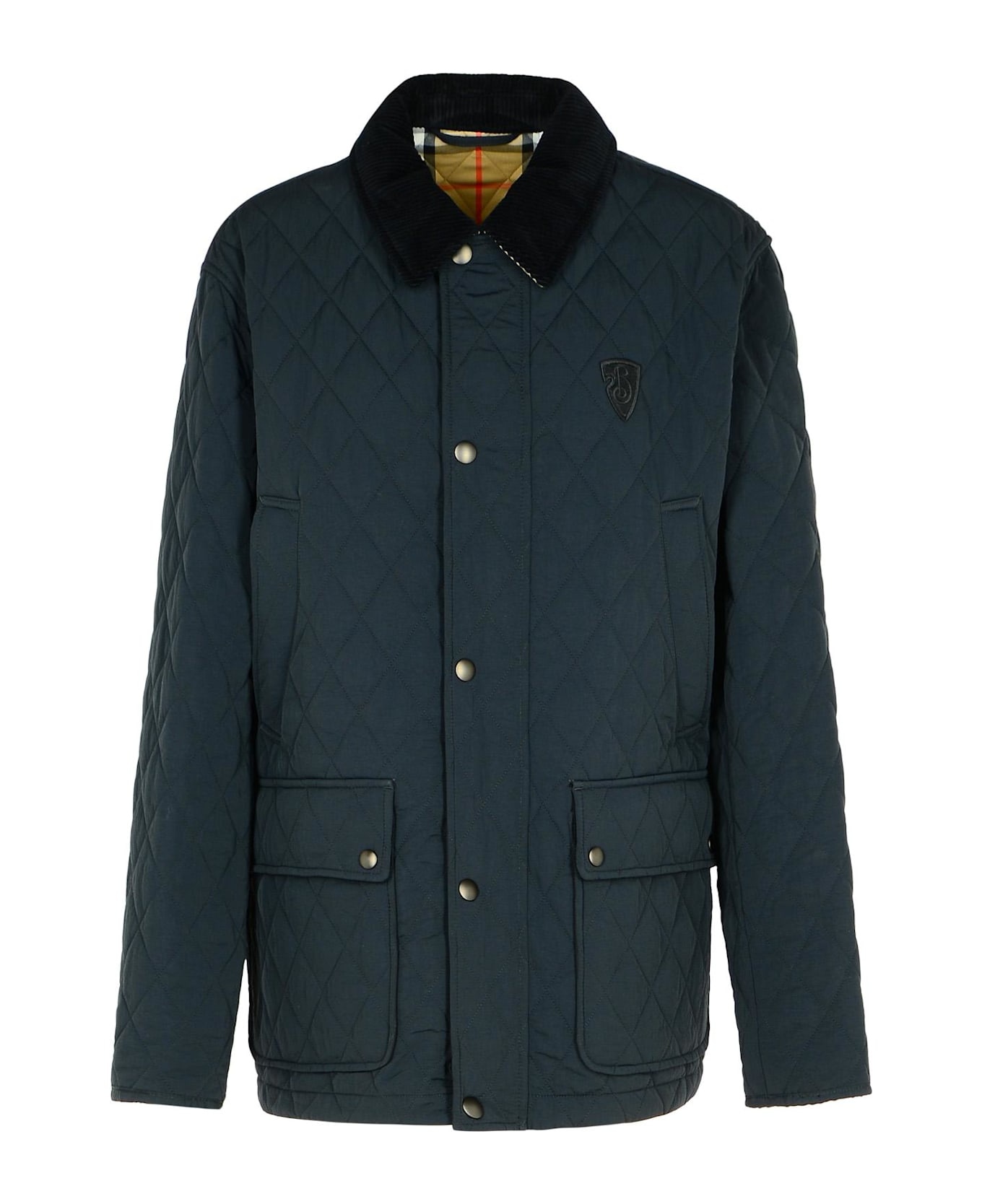 Quilted Jacket In Black Nylon - 1