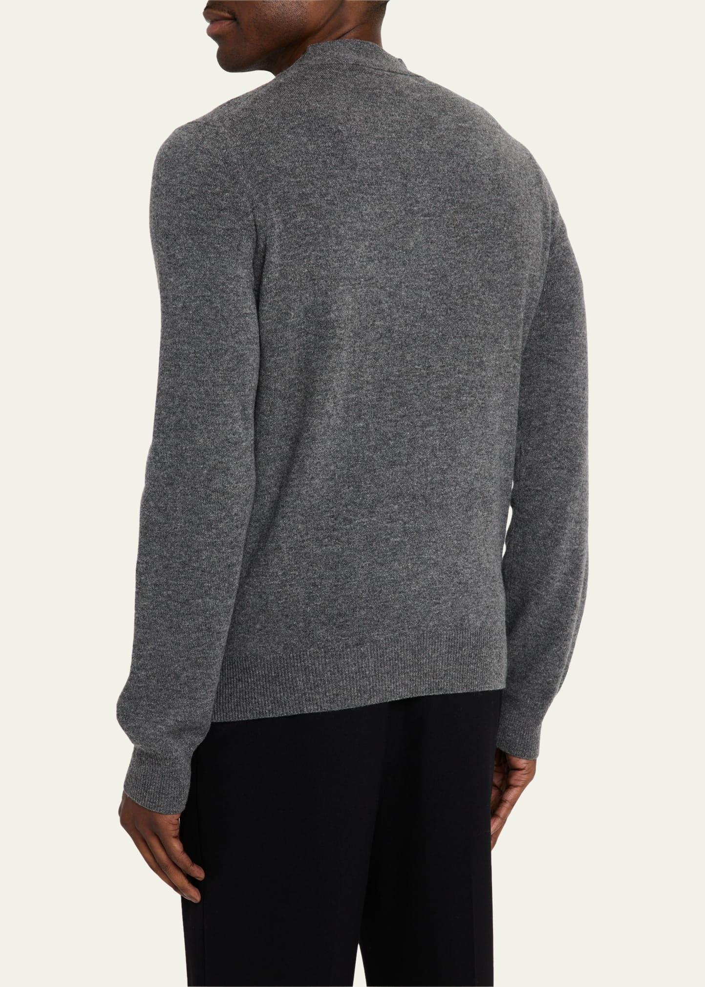 Men's Small Heart Wool Cardigan Sweater - 3