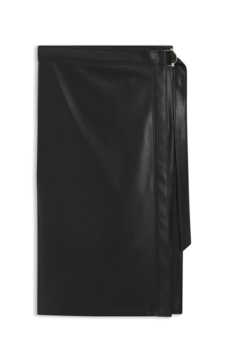 WRAP FRONT를 가진 FAUX-LEATHER SKIRT 1