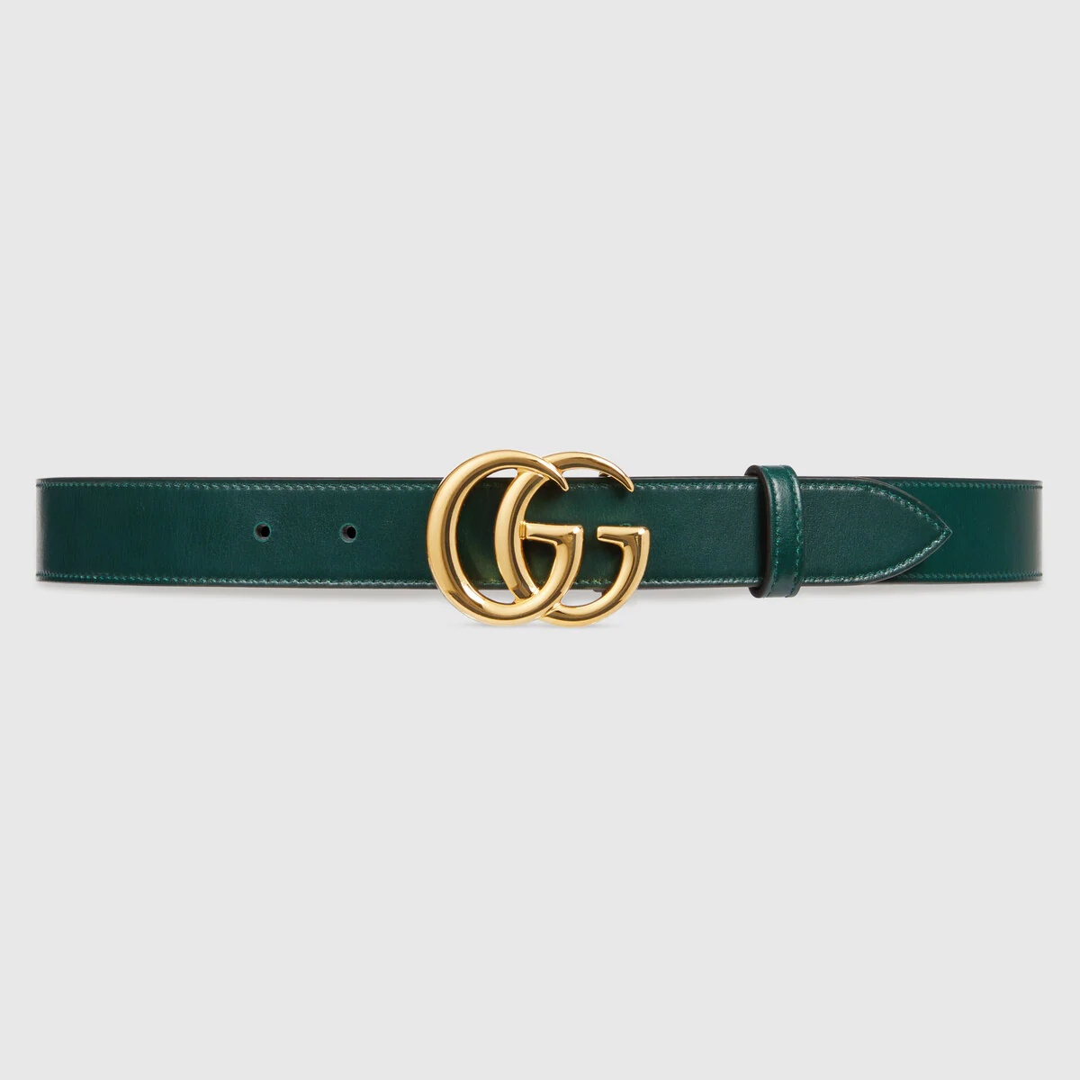 GG Marmont leather belt with shiny buckle - 1