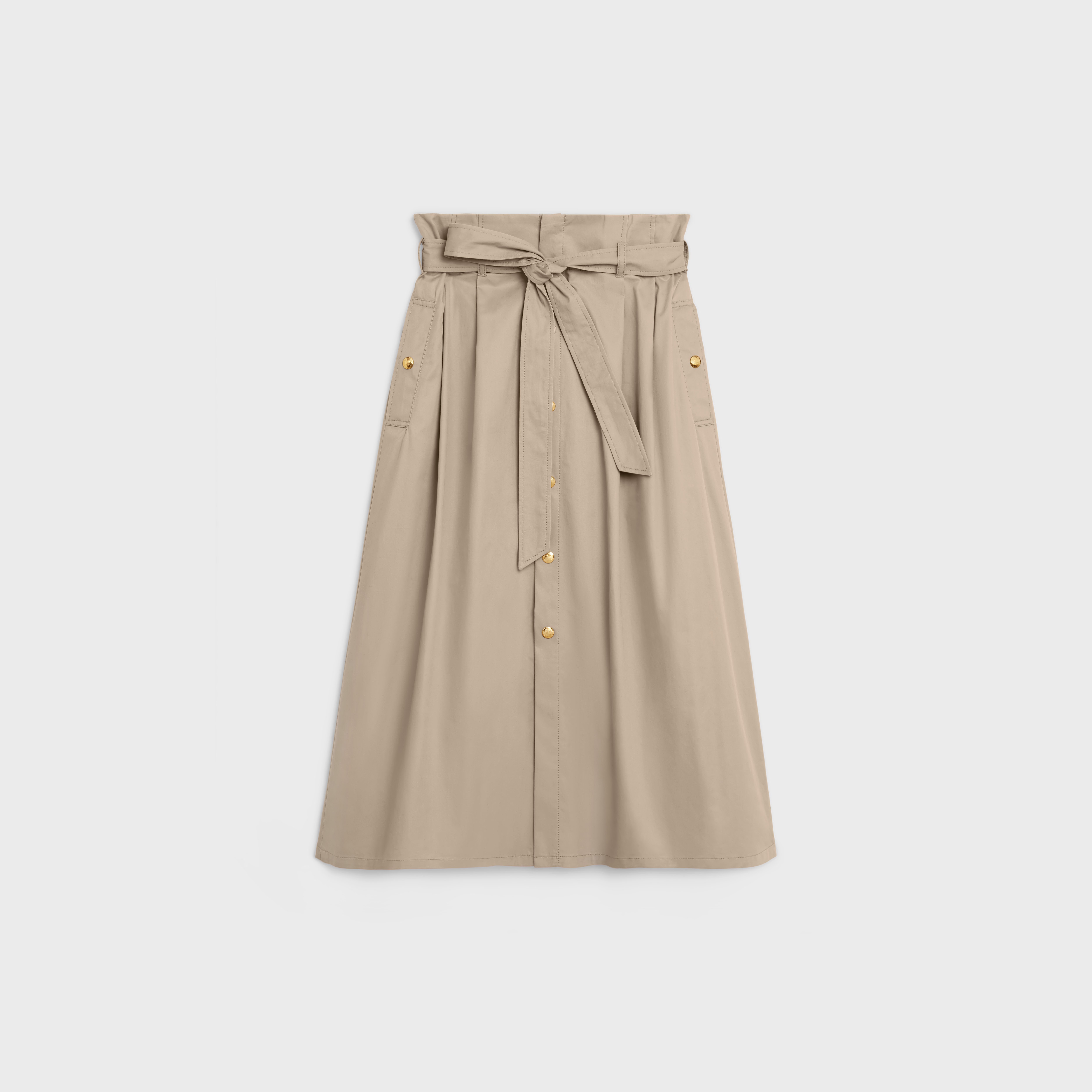 HIGH-WAISTED SKIRT IN LIGHTWEIGHT GABARDINE - 1