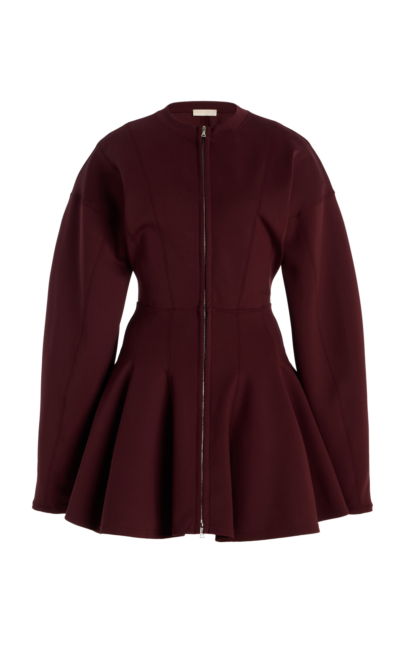 Ansel Zip Front Mini Dress burgundy - 1
