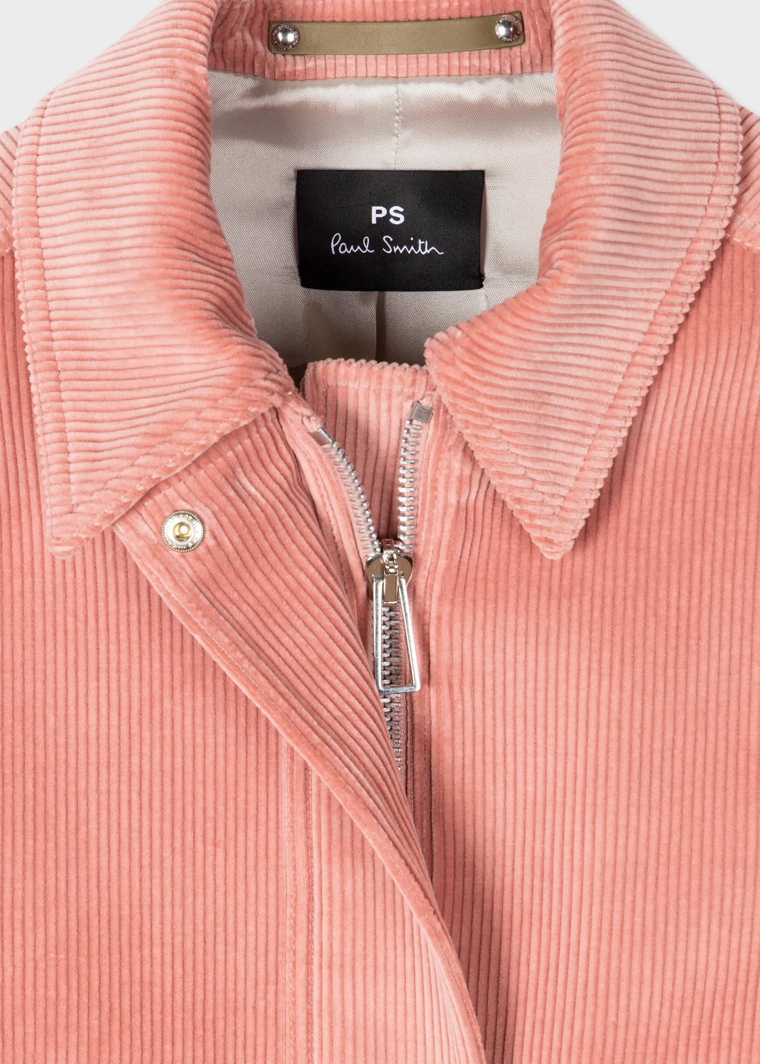 Pink Wale Corduroy Cropped Chore Jacket - 3