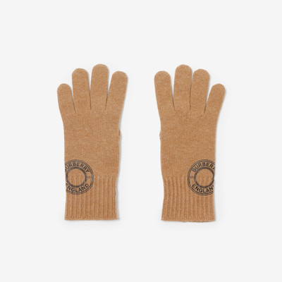 Burberry Logo Graphic Cashmere Blend Gloves outlook