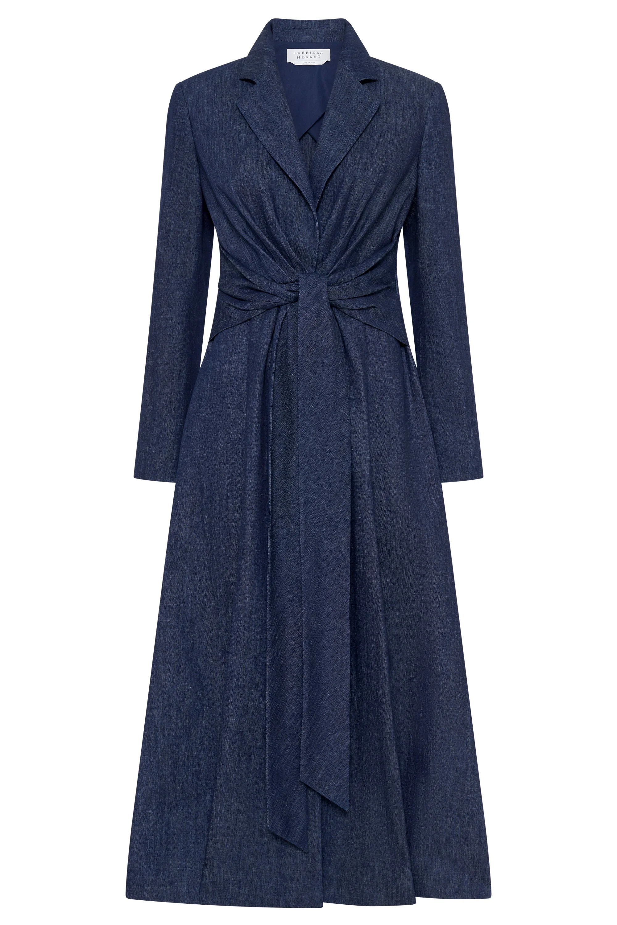 Yunara Knotted Maxi Dress in Recycled Cotton Denim - 1