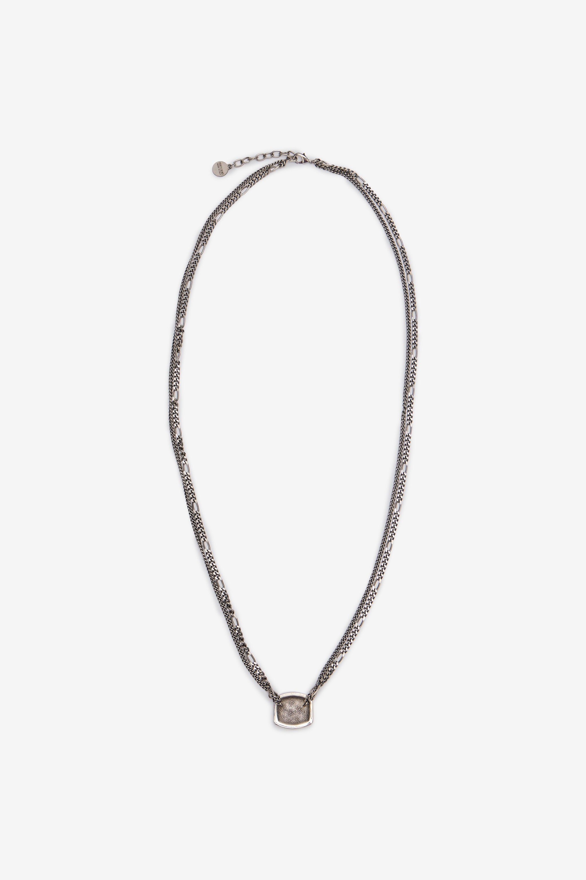 Necklace With Double Chain And RC Monogram - 3
