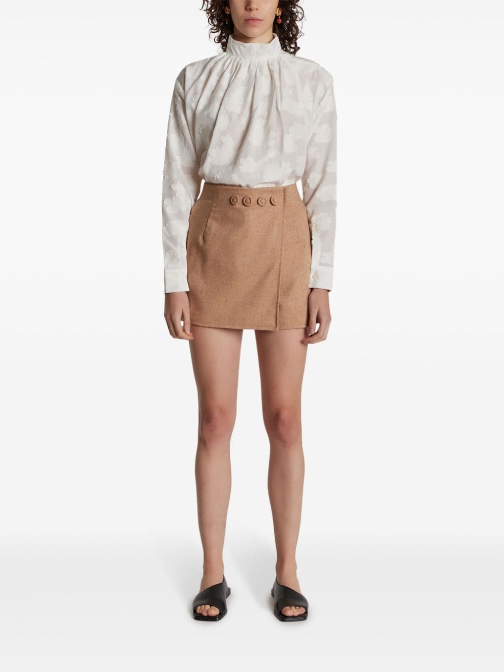decorative buttoned shorts - 2