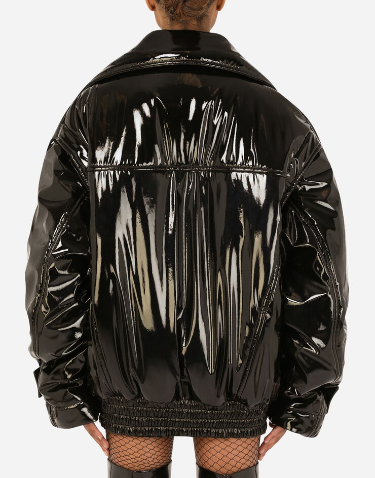 Padded patent leather jacket - 2