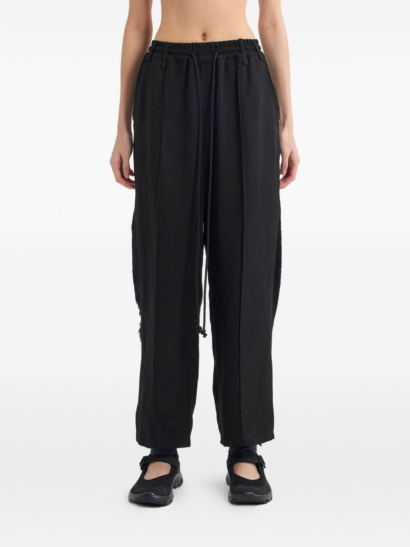 drawstring texture-detail trousers 1