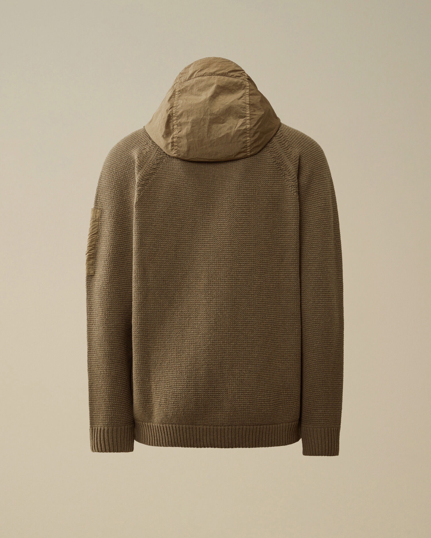 C.P. Company Lambswool Mixed Hooded Full Zip Knit | REVERSIBLE