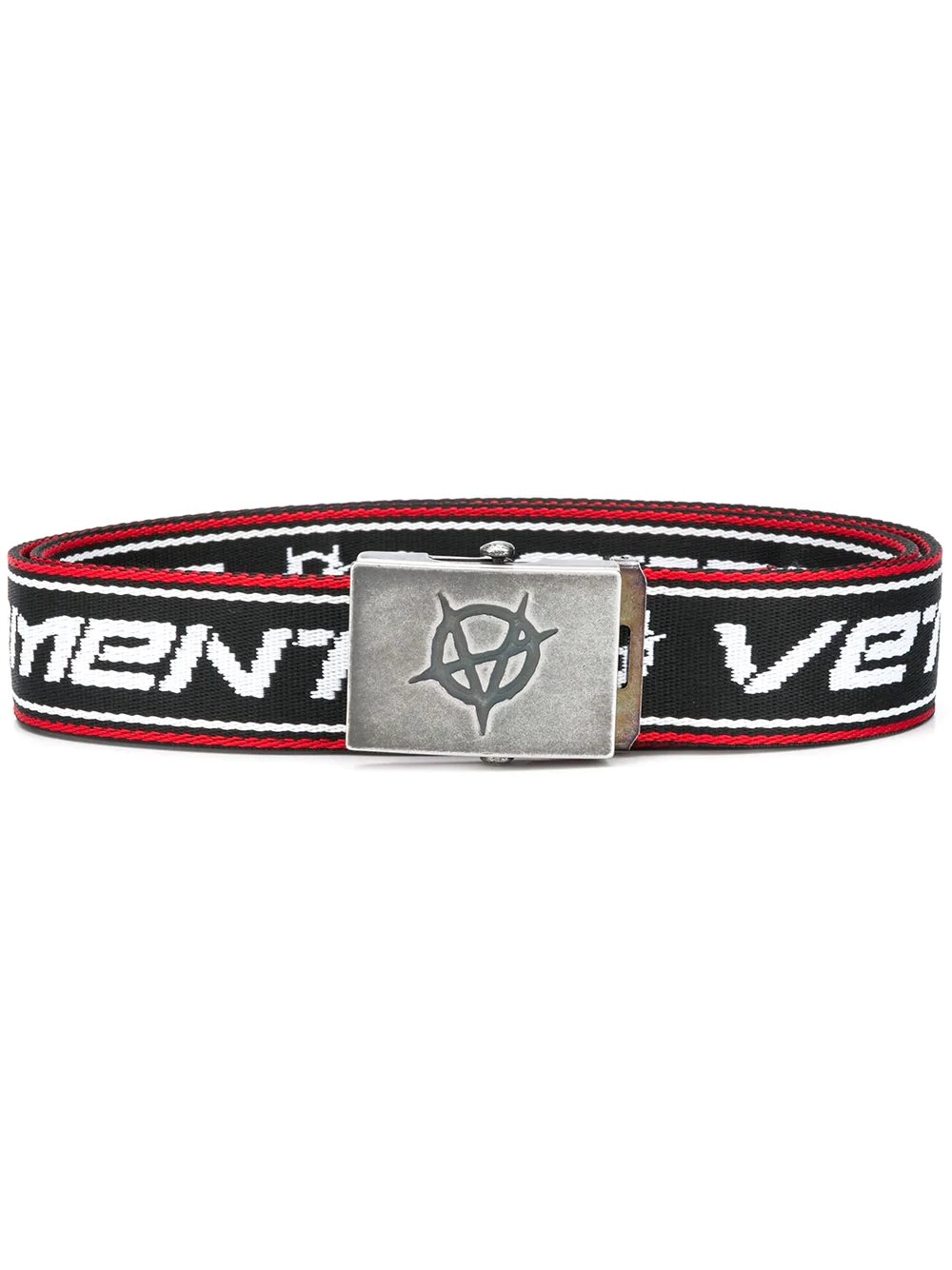 embroidered logo cotton belt - 1