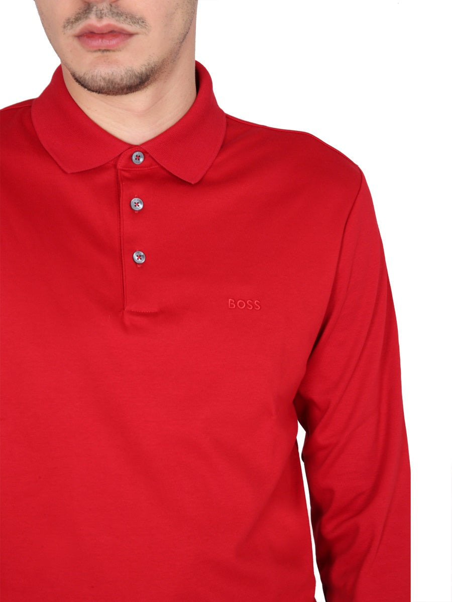 Boss Men Polo With Logo Embroidery - 4