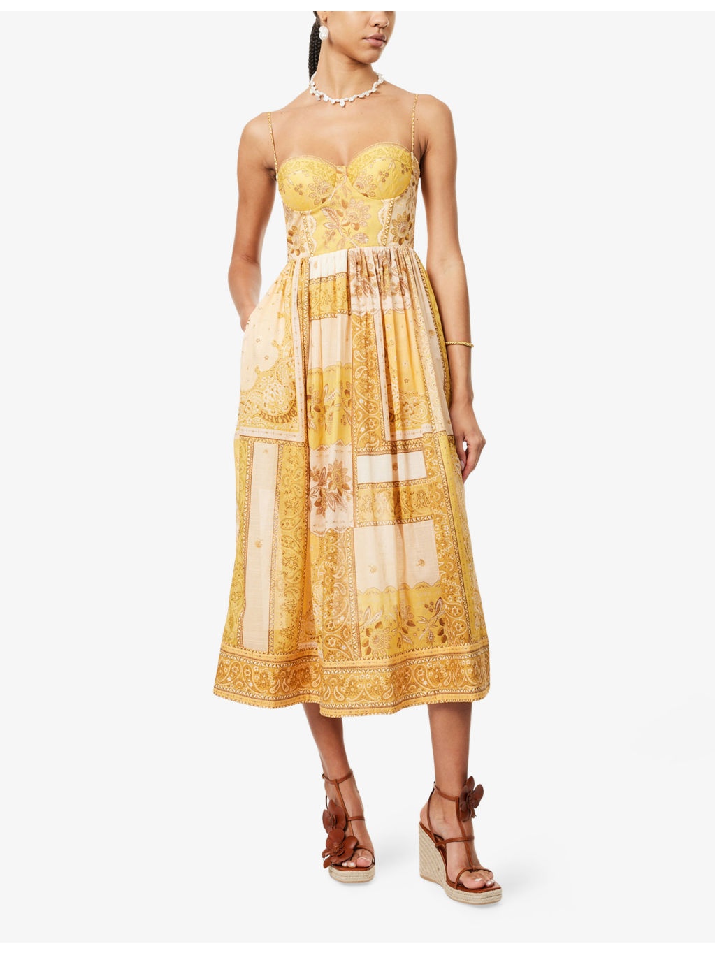 Lucky Corset Cotton Midi Dress - 3